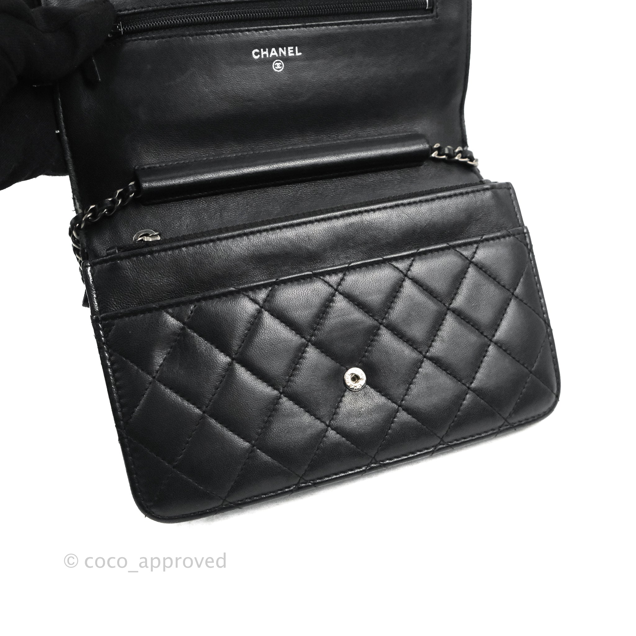 Chanel Boy Wallet on Chain WOC Black Lambskin Ruthenium Hardware - Luxury Crossbody Bag for Women, Perfect for Evening Parties & Daily Use
