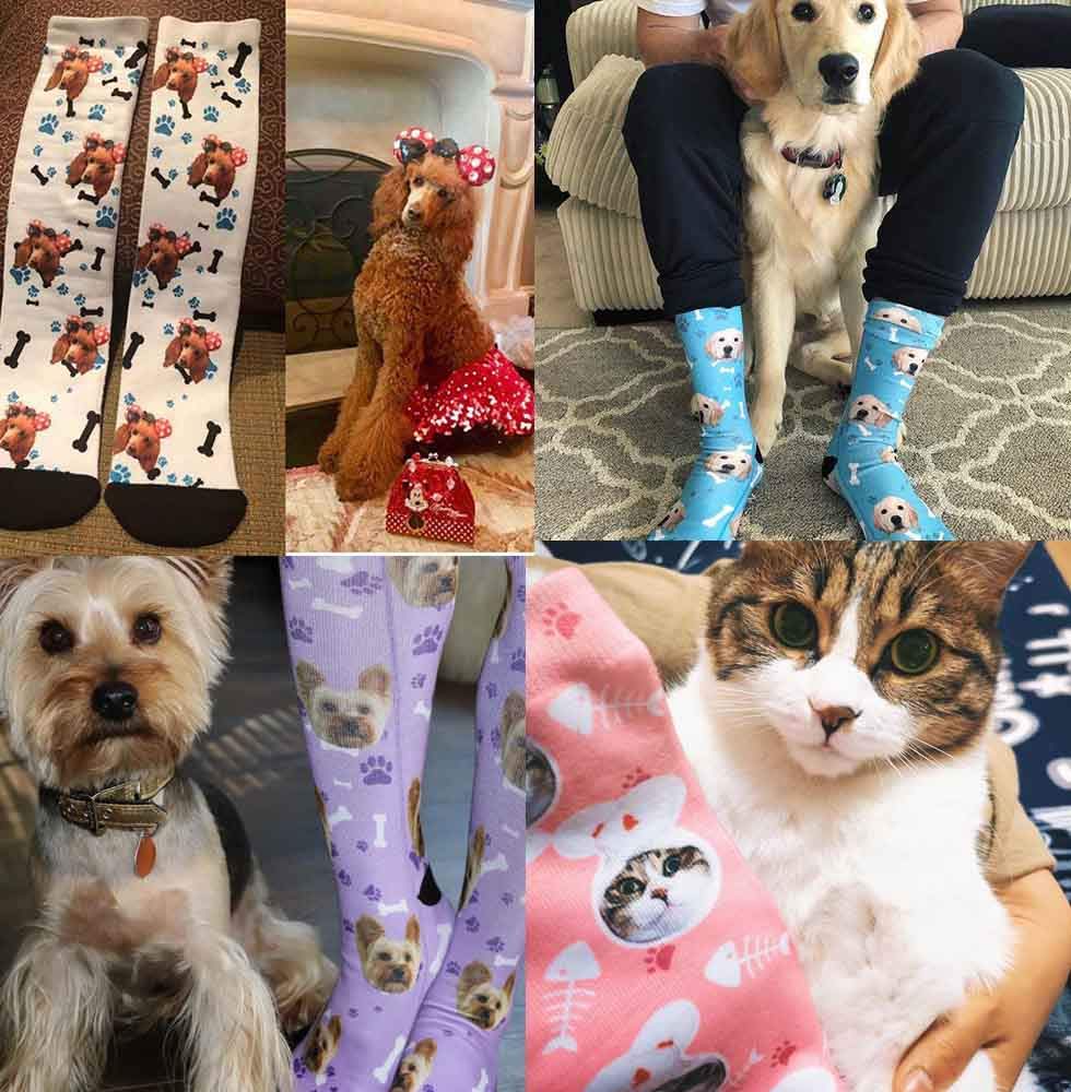 Personalized Photo Socks for Men - Custom Picture Crew Socks | Best Father's Day Gift Idea | Unisex Funny Face Socks for Dad | Perfect for Holidays, Birthdays & Family Gifts