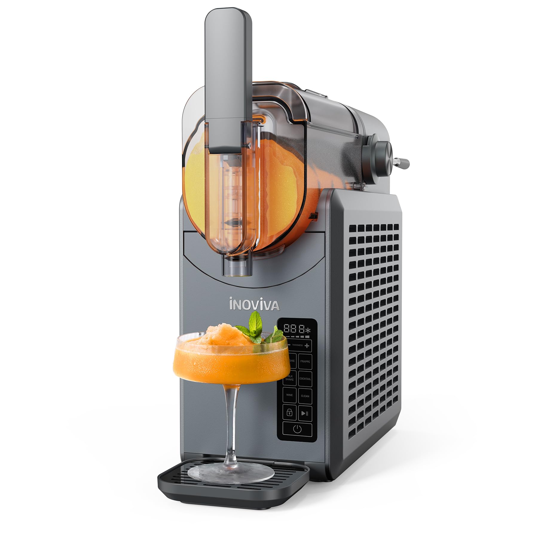 INOVIVA 68 oz Slushie Machine for Home - No Ice Needed, Self-Cleaning, 5 Preset Programs | Make Frozen Margaritas, Frappés, Milkshakes | Perfect for Parties, Cafés & Home Bars