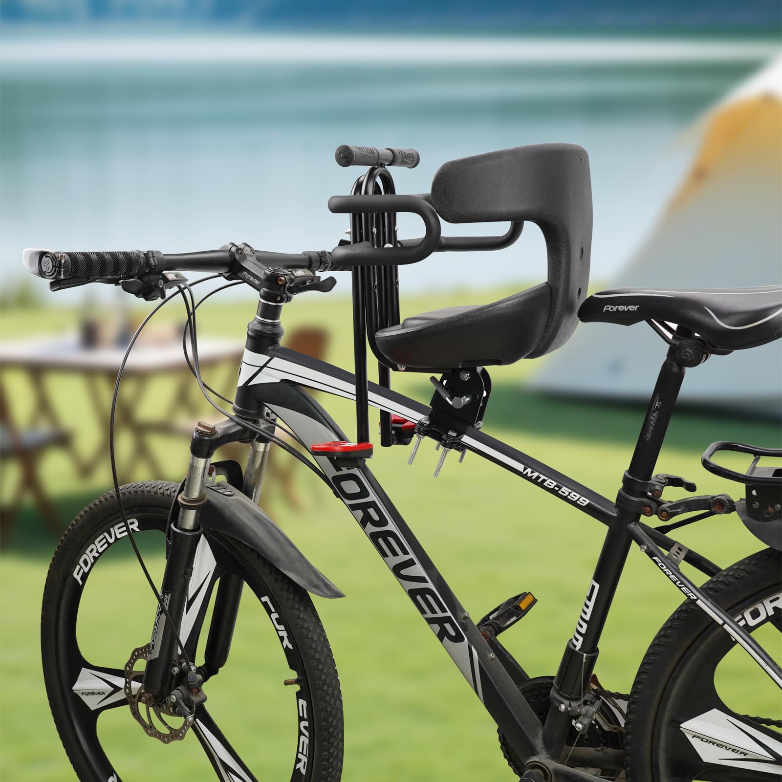 **YouTeMei Front Mounted Baby Bike Seat for Toddlers 1-3 Years - Adjustable & Safe Child Bike Seat for Adult & Mountain Bikes - Perfect for Family Rides, Commuting & Outdoor Adventures**
