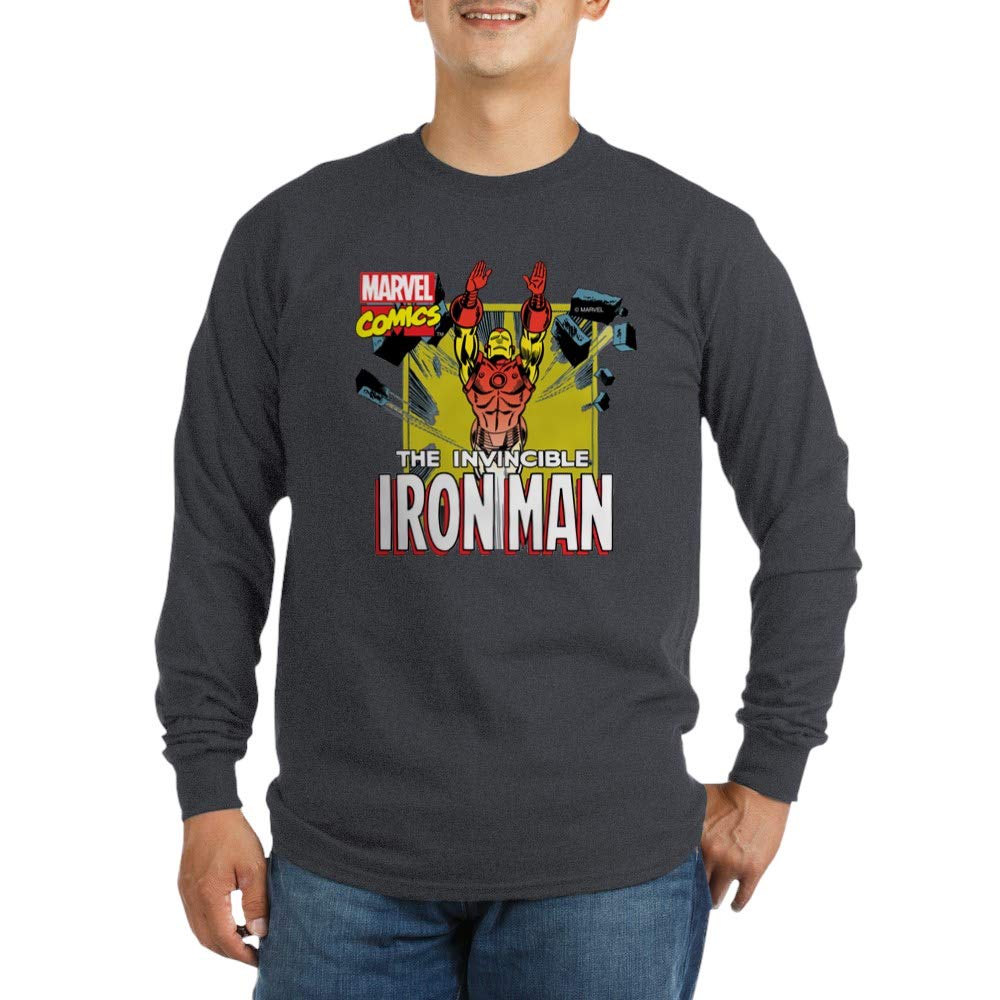 Invincible Iron Man 3 Graphic Long Sleeve T-Shirt for Men - Superhero Marvel Comics Tee - Perfect for Cosplay, Movie Nights & Comic Conventions