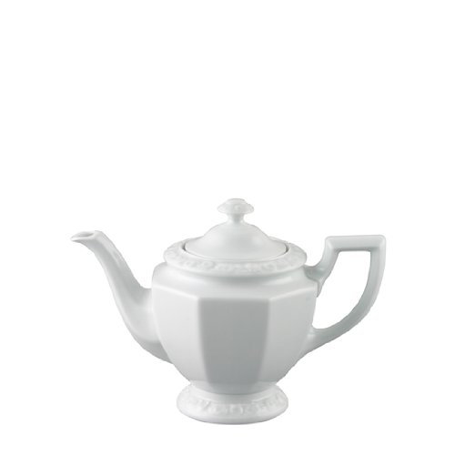 Rosenthal Maria 10430-800001-14230 6-Person White Porcelain Tea Pot - 0.92L Capacity - Elegant Teapot for Afternoon Tea, Home Decor & Gift Giving