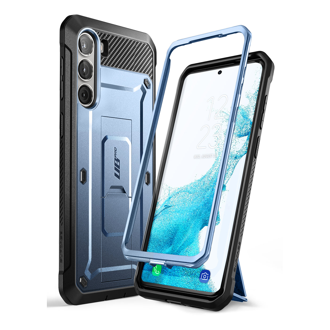 Samsung Galaxy S23 Plus Unicorn Beetle PRO Rugged Case - Shockproof & Heavy Duty Protection - Metallic Blue - Perfect for Outdoor Adventures & Extreme Sports