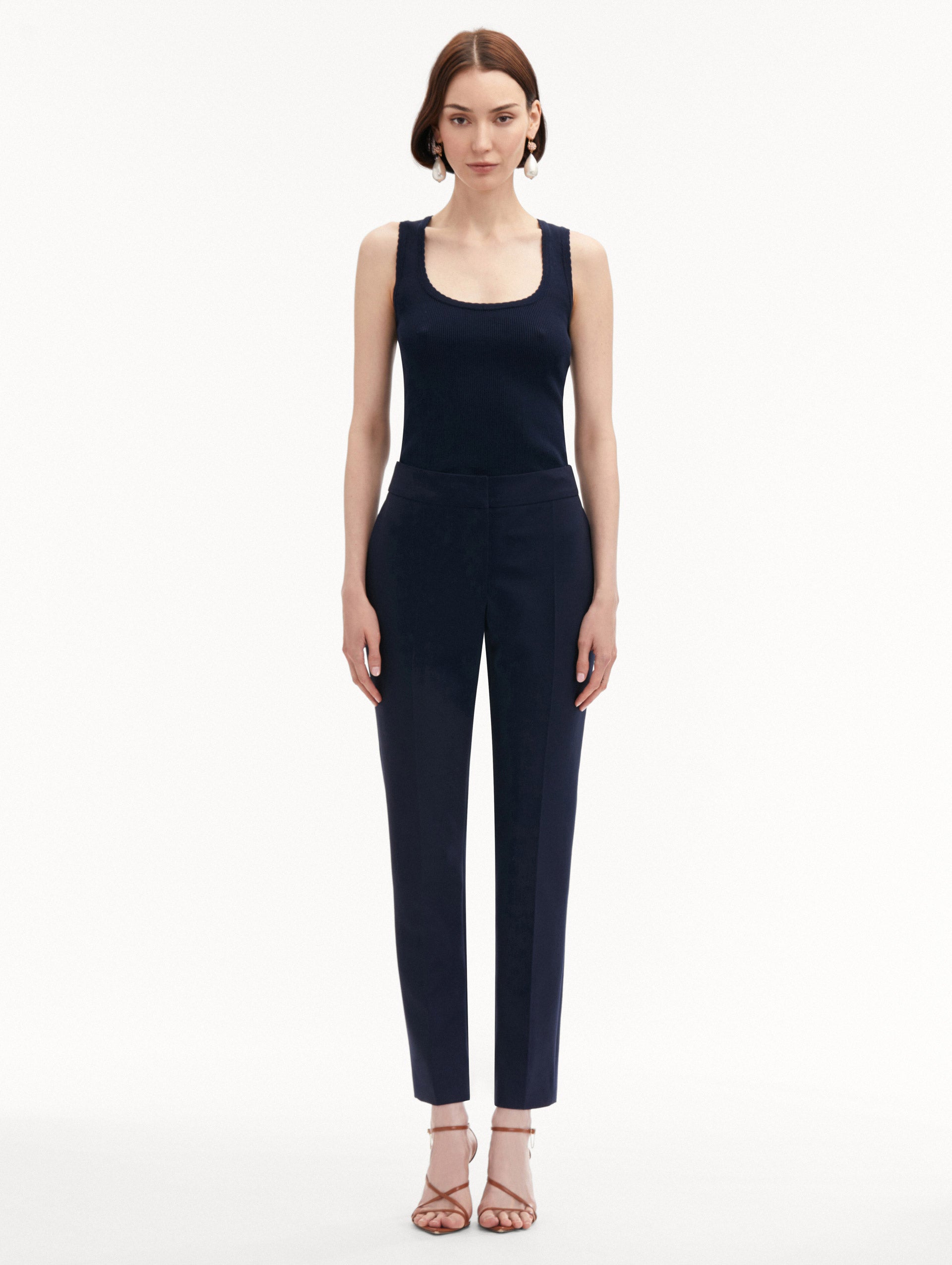 Slim Fit Zip Front Pants for Women - High Waisted Stretch Skinny Jeans | Office Wear, Casual Outfits & Night Out