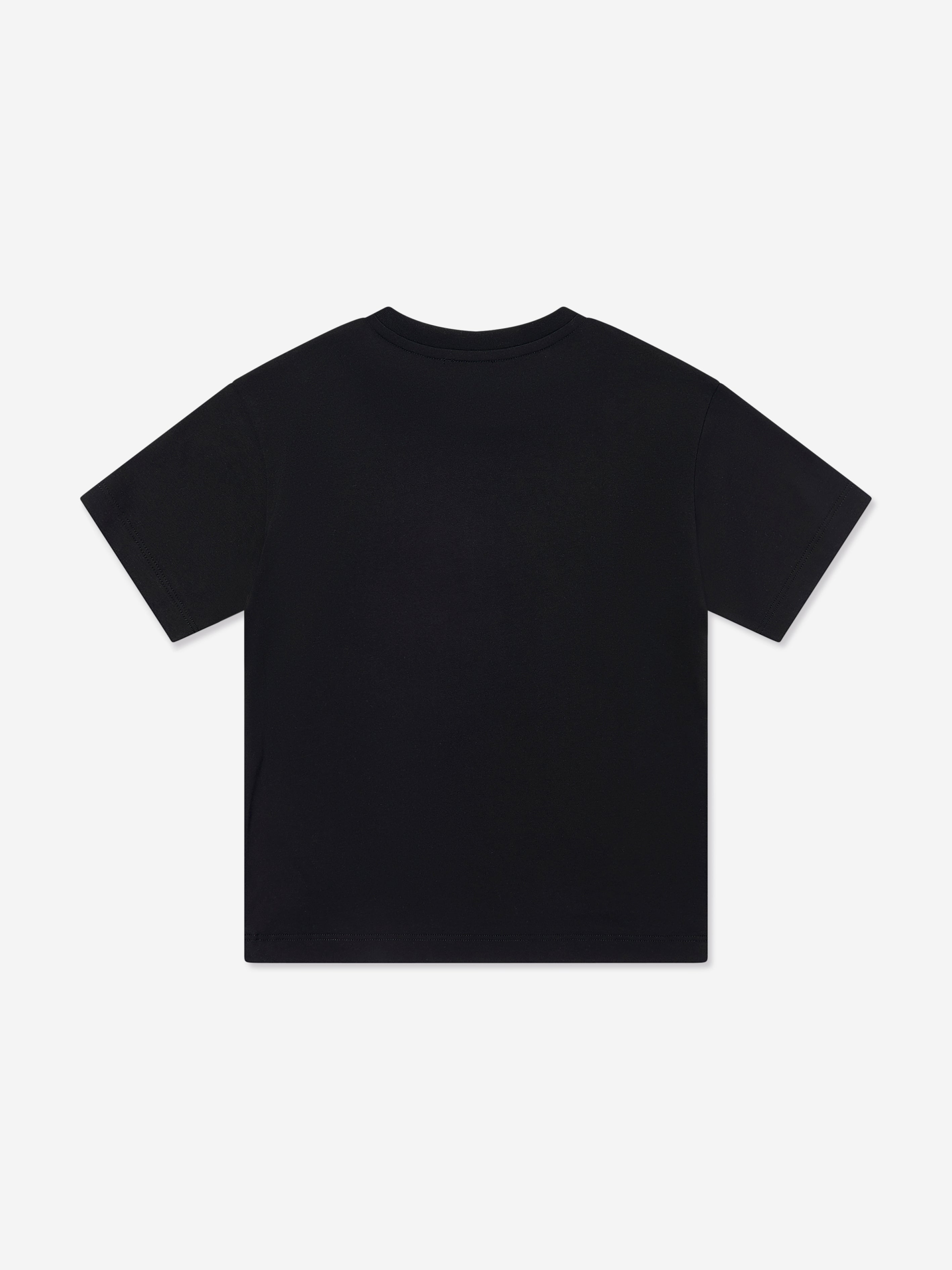 Balmain Kids Logo T-Shirt - Black Cotton Short Sleeve Tee for Boys & Girls | Perfect for Casual Wear, School, and Family Outings
