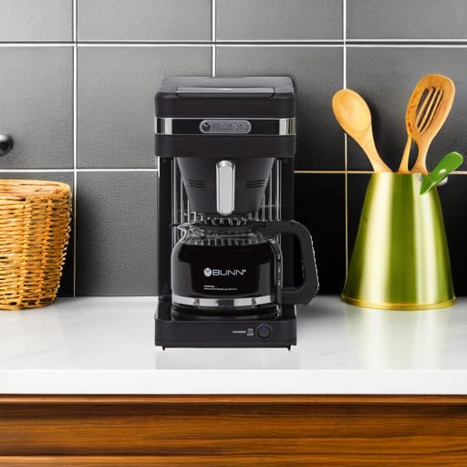 BUNN CSB2B Speed Brew Elite 10-Cup Coffee Maker - Fast Brewing, Black/Stainless Steel - Perfect for Home, Office & Restaurants