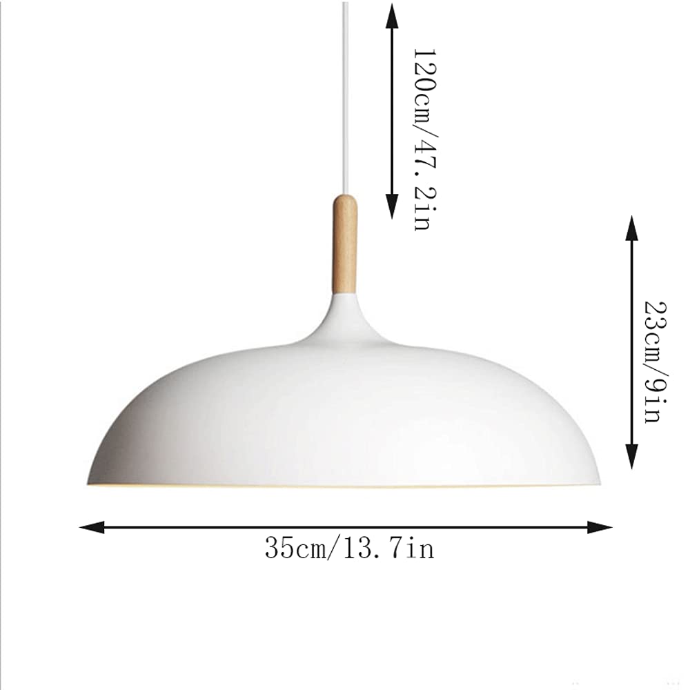 Modern Wooden Pattern E27 Pendant Light - Minimalist Dome Ceiling Lamp for Kitchen Island, Dining Room, Living Room, Bedroom & Coffee Bar | Perfect for Farmhouse, Industrial & Scandinavian Home Decor