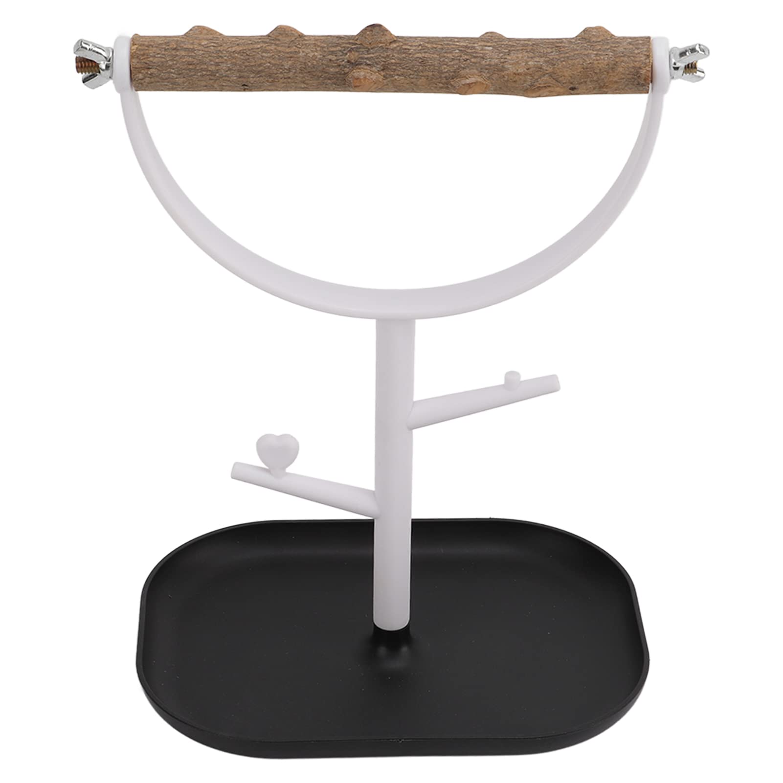 Portable Plastic Bird Training Stand with Simple Base - Claw & Beak Grinding Perch for Small Birds | Perfect for Table Top Play, Grooming, and Training at Home or Travel