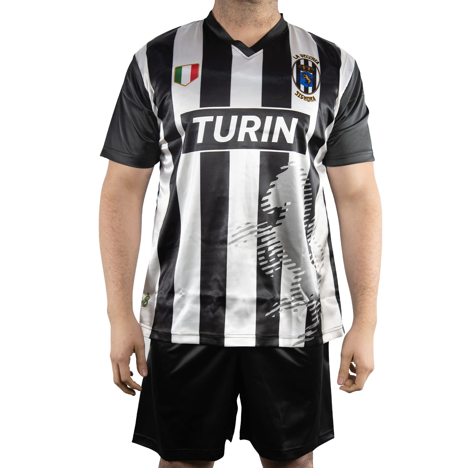 GekoSports Juventus Soccer Pajamas for Kids - Small/Medium Size, Comfortable Sleepwear for Young Soccer Fans - Perfect for Bedtime, Lounging & Game Day Support
