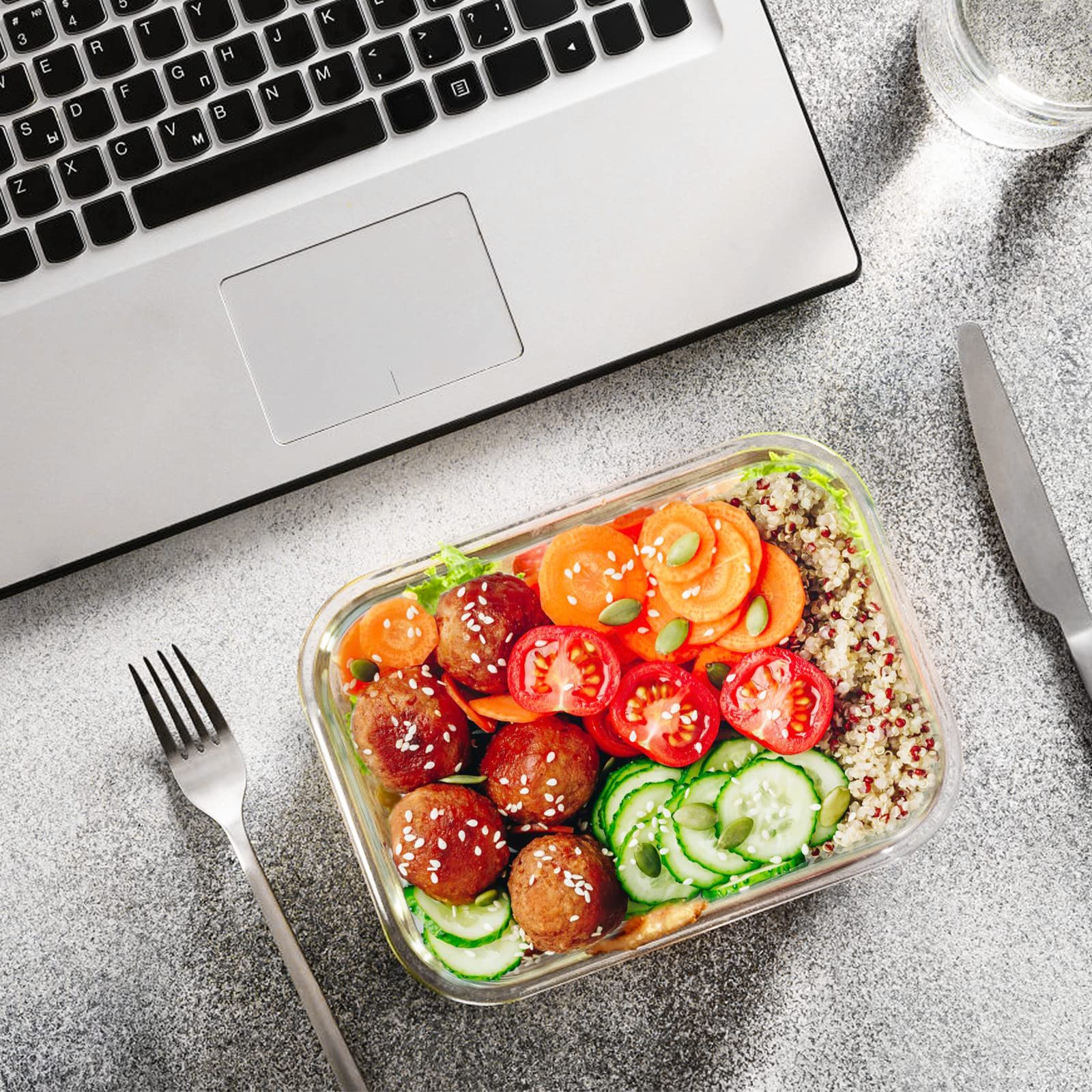 24-Piece Glass Food Storage Containers Set with Airtight Snap Locking Lids - BPA-Free Meal Prep Containers for Lunch, Leftovers & Meal Planning | Microwave, Oven, Freezer & Dishwasher Safe | Perfect for Home, Office & Picnics (White)