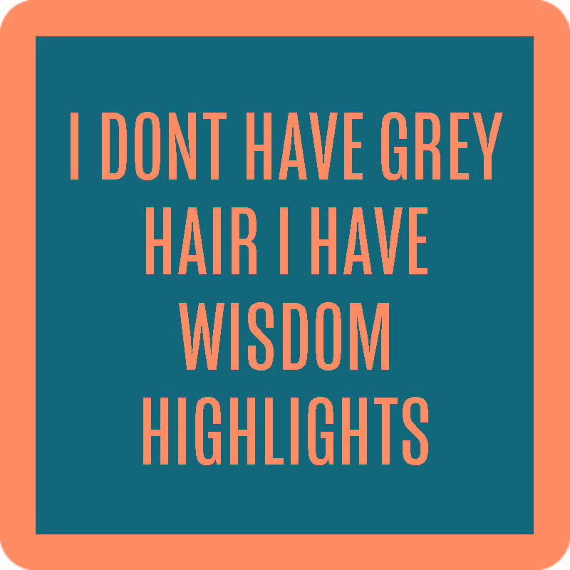 Wisdom Highlights Coaster Set - Funny Inspirational Quote Drink Coasters for Office, Home & Bar - Non-Slip Absorbent Coasters for Coffee, Beer & Wine - Perfect Gift for Coworkers & Friends