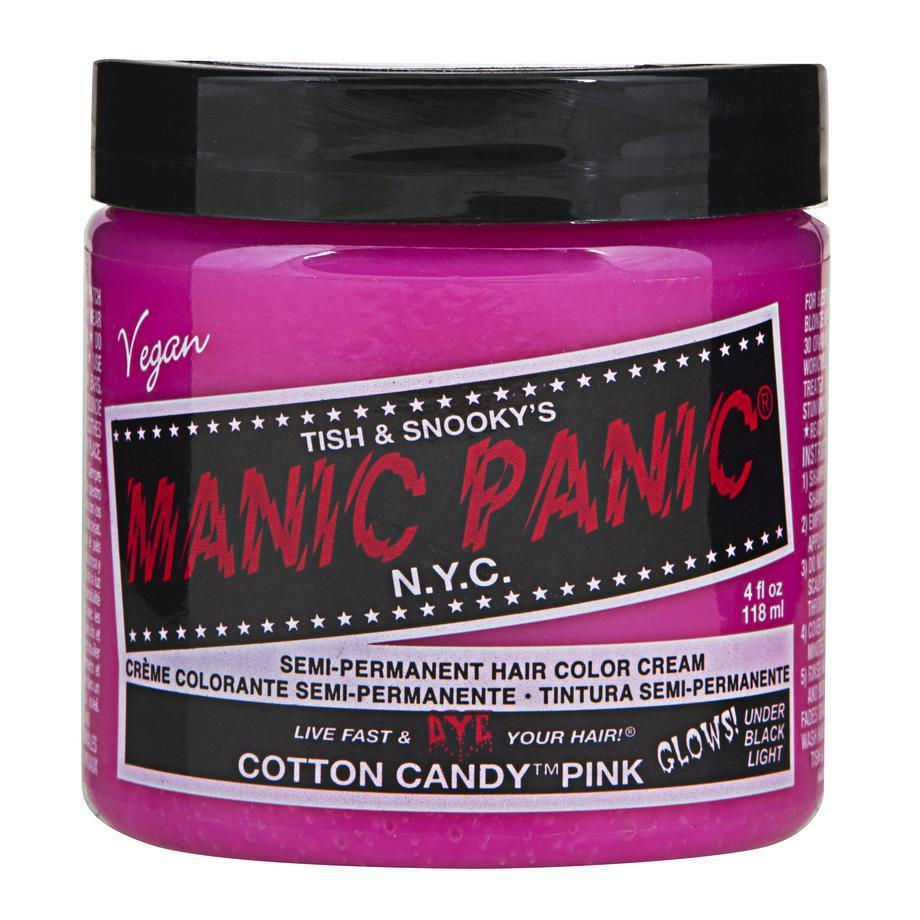 Manic Panic High Voltage Cotton Candy Pink Semi-Permanent Hair Dye - 4oz (118ml) - Vegan & Cruelty-Free - Perfect for DIY Hair Coloring & Bold Fashion Looks