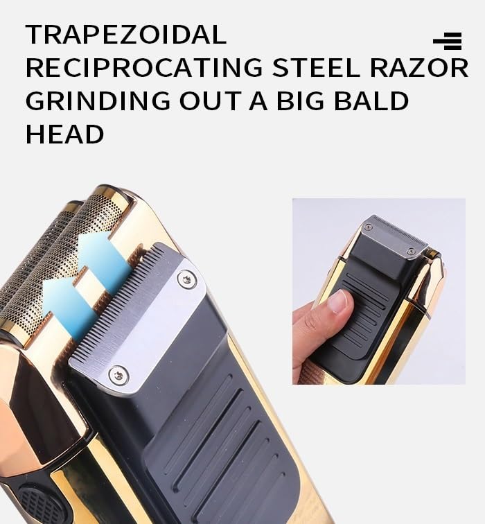 Professional Men's Electric Razor - Rechargeable Beard & Hair Shaver with Metal Housing & Washable Head - 2028 1 Blade - Perfect for Travel, Home & Office Grooming