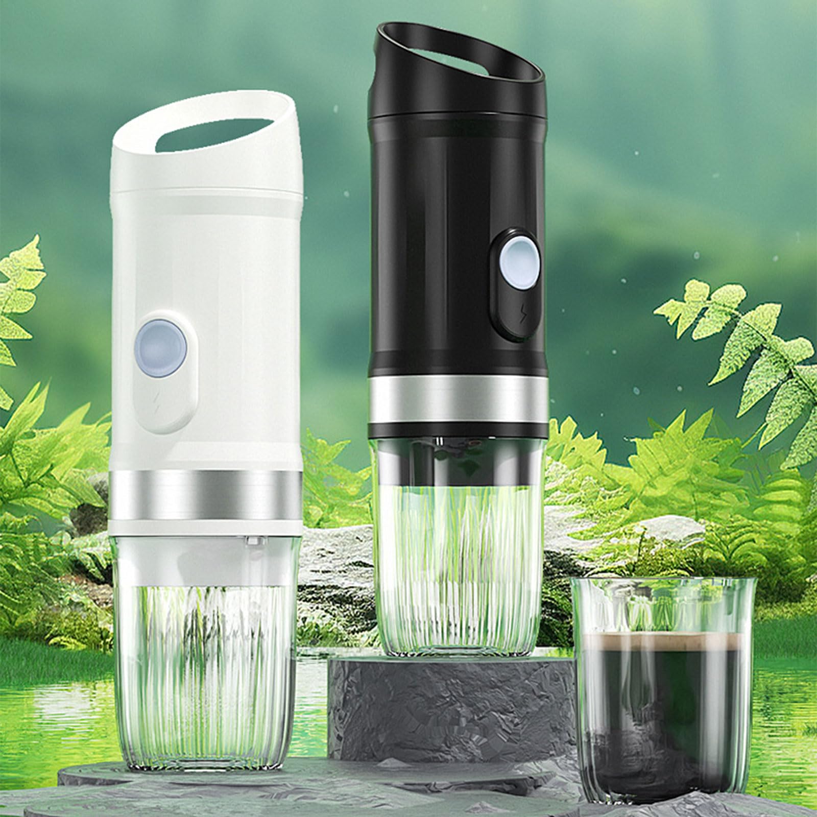 Portable Rechargeable Electric Espresso Machine for Capsule & Ground Coffee - Perfect for Car, Camping, and Travel Adventures
