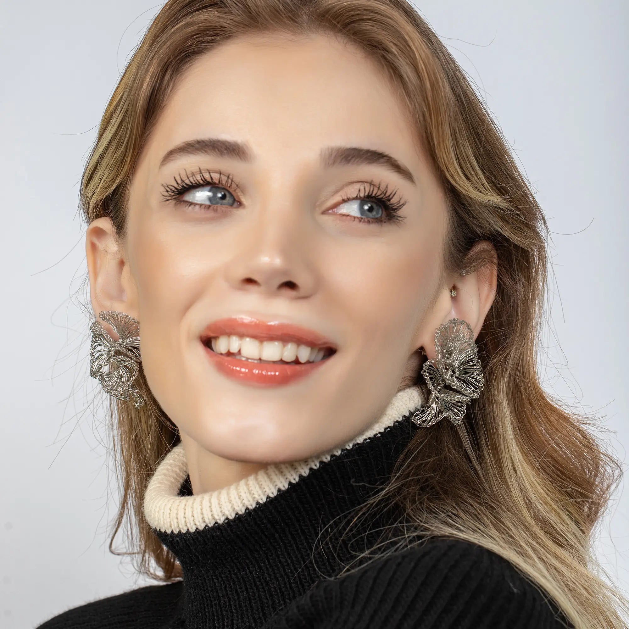 Handmade Silver Crochet Earrings for Women - Boho Chic Dangle Earrings | Perfect for Weddings, Parties & Everyday Wear