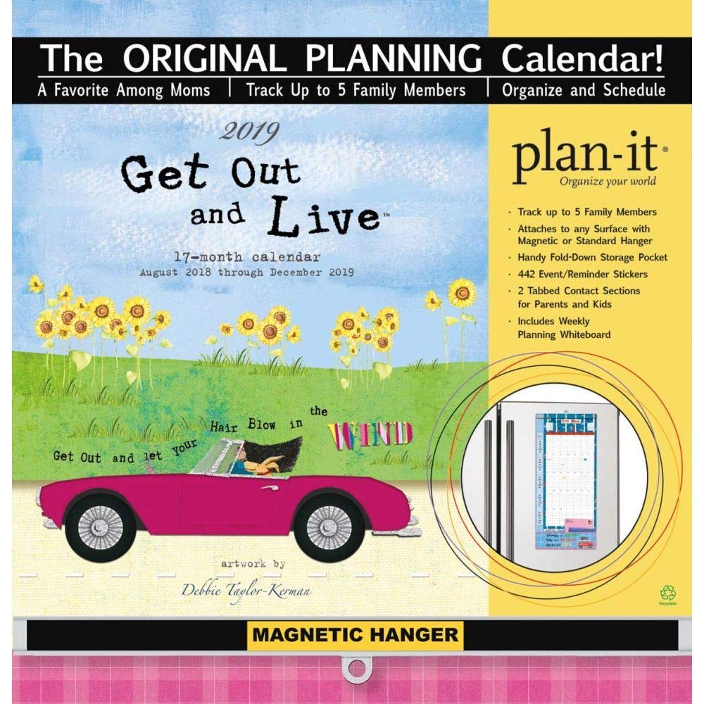 WSBL Get Out And Live 2019 Plan-It Plus Planner - Premium Daily Organizer for Productivity & Goal Tracking - Perfect for Students, Professionals & Entrepreneurs