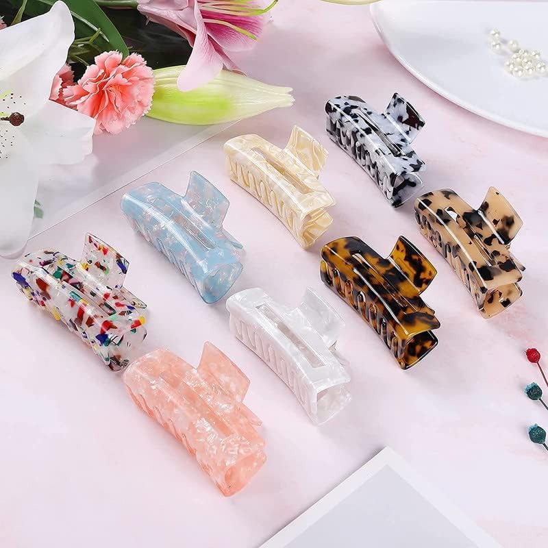 KENDRICK Hair Claw Clips for Women - 3 Pack Matte Rectangle Hair Clips with Strong Hold for Thick Hair | Fashion Hair Accessories for Women & Girls | Perfect for Work, Gym, and Everyday Styling