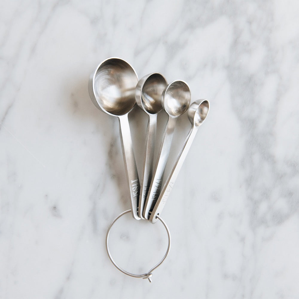 Premium Stainless Steel Measuring Spoons Set - 6-Piece for Baking & Cooking - Perfect for Measuring Dry & Liquid Ingredients - Ideal for Home Chefs & Bakers