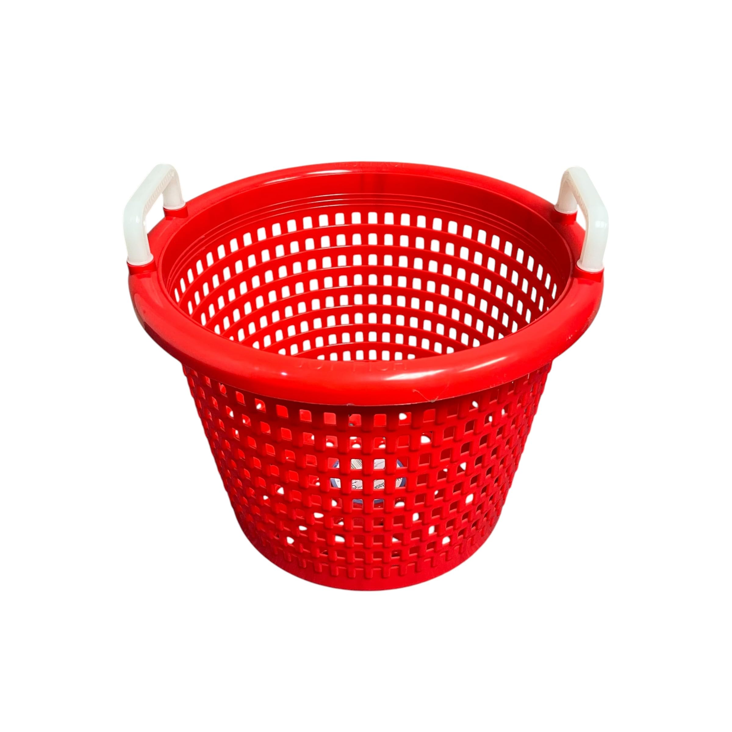 LEE FISHER SPORTS Heavy Duty All-Purpose Basket - 40 lbs Capacity Red Utility Basket for Fishing, Laundry, Storage | Commercial Grade Hot & Cold Resistant | Perfect for Marine, Home & Industrial Use