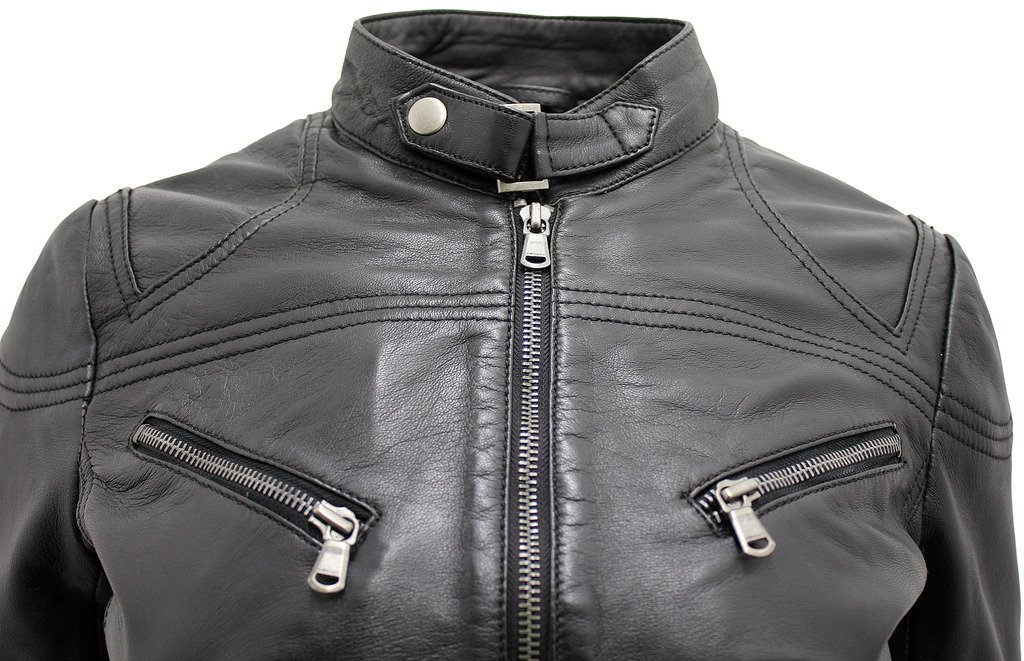 Stylish Women's Black Leather Biker Jacket for Motorcycle Riding & Fashion Outfits | Perfect for Casual Wear, Night Out & Street Style