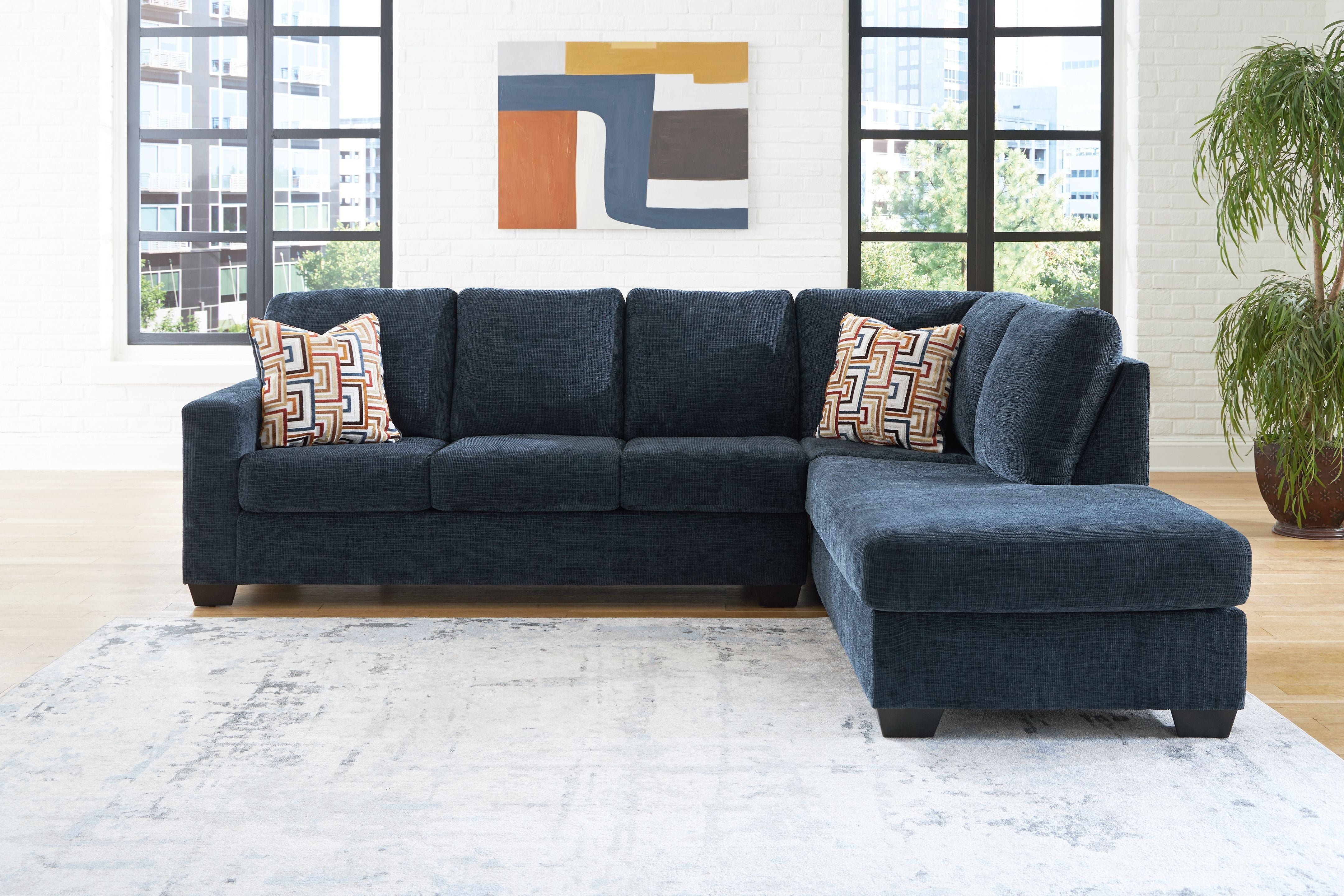 Aviemore Modern Sectional Sofa - Comfortable L-Shaped Couch with Reversible Chaise for Living Room, Family Room & Home Theater - Soft Fabric Upholstery & Sturdy Wooden Frame