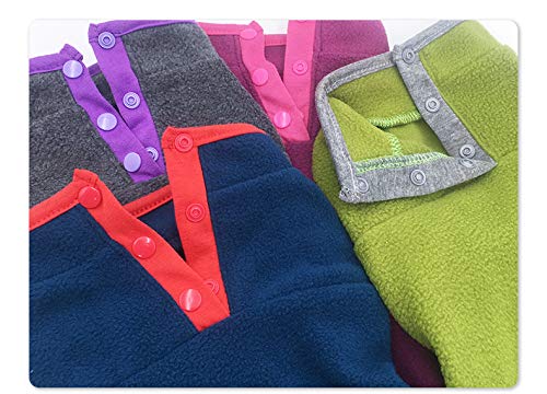 Winter Warm Dog Fleece Sweater - Cozy Pet Clothes for Small & Medium Dogs | Puppy Shirt, Dog Vest & Jacket (XS, Purple) | Perfect for Cold Weather Walks & Indoor Comfort