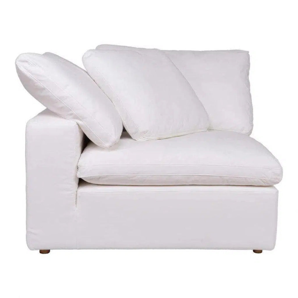 4-Piece Stain-Resistant White Modular Lounge Set - Modern Sectional Sofa for Living Room, Office, or Outdoor Patio - Easy to Clean & Durable Furniture