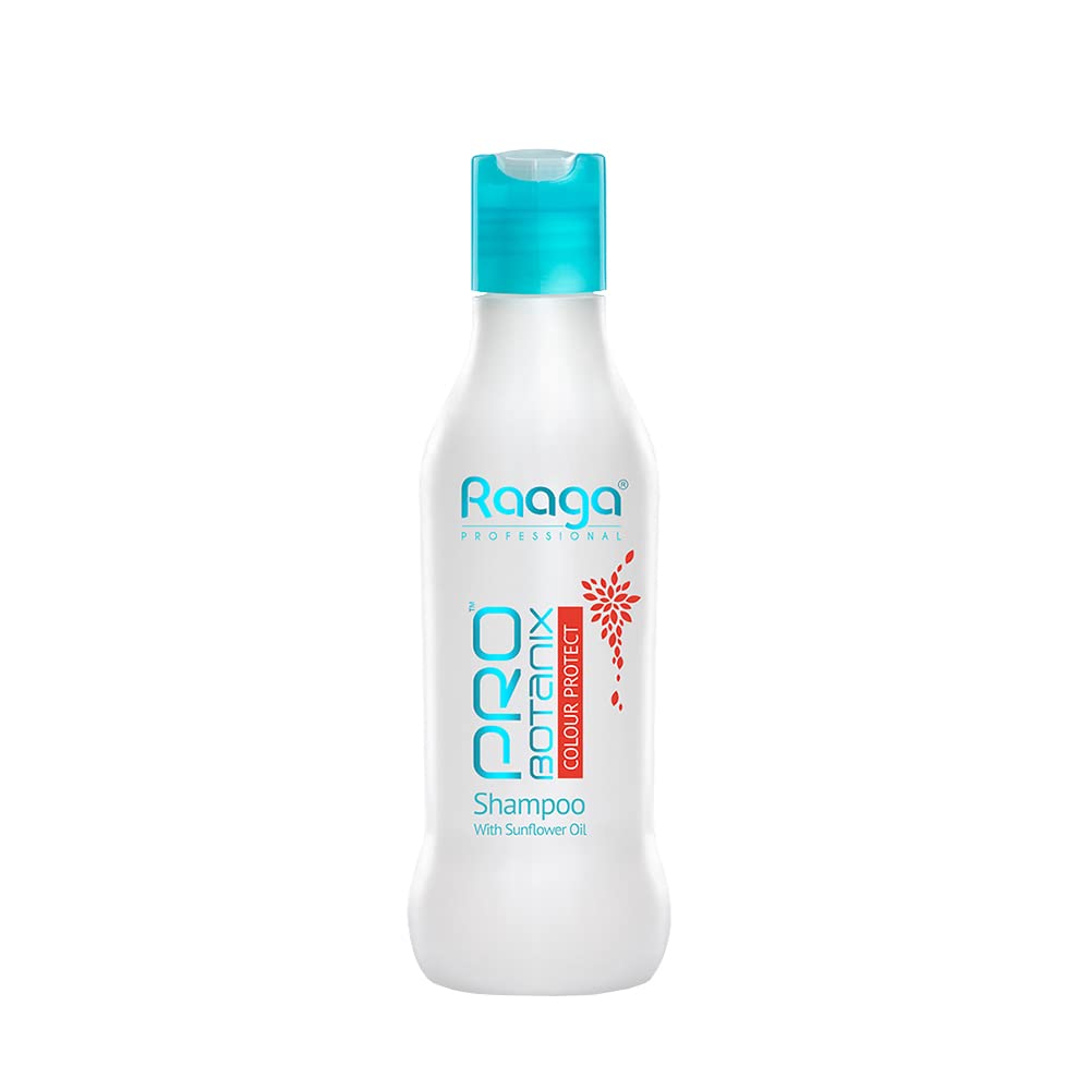 Raaga Professional Pro Botanix Color Protect Shampoo with Sunflower Oil (200ml) - Sulfate Free, Protects & Retains Hair Color, Reduces Breakage - For Color Treated Hair - Men & Women - Daily Use for Vibrant, Healthy Hair at Home or Salon
