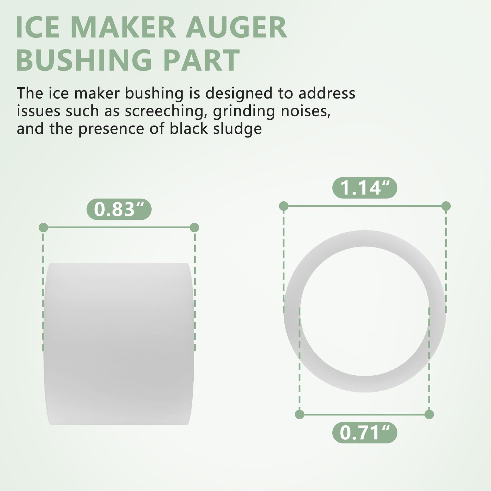 GE Opal 2.0 Ice Maker Bushing Replacement - Fix Screeching & Grinding Noise, Black Sludge Issue for Countertop Ice Makers | Perfect for Home Kitchen, Office, or RV Use