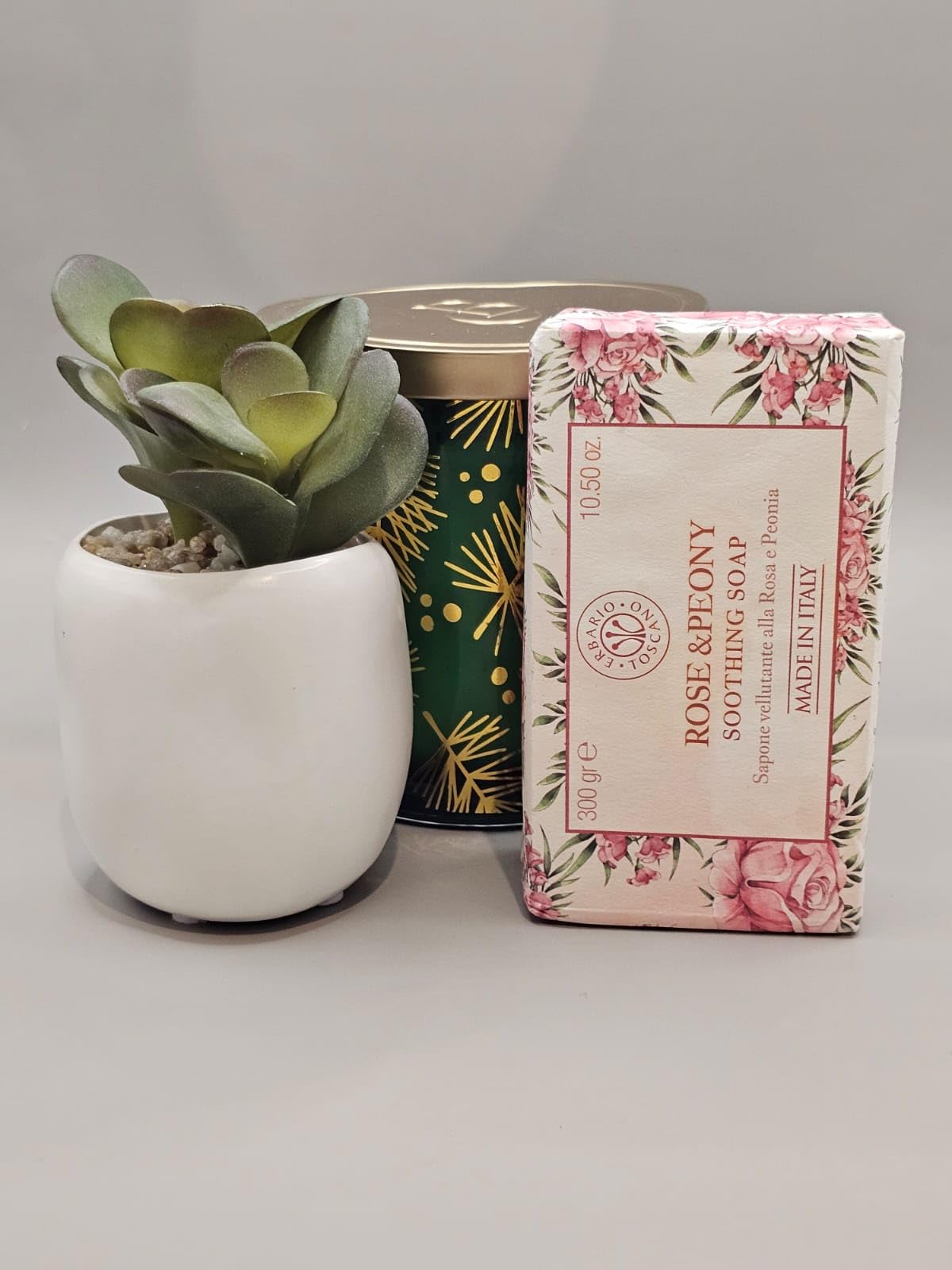 Italian Rose & Peony Soothing Soap Bar - 10.5 oz Handmade Luxury Soap for Sensitive Skin - Perfect for Spa, Bath & Gift Giving