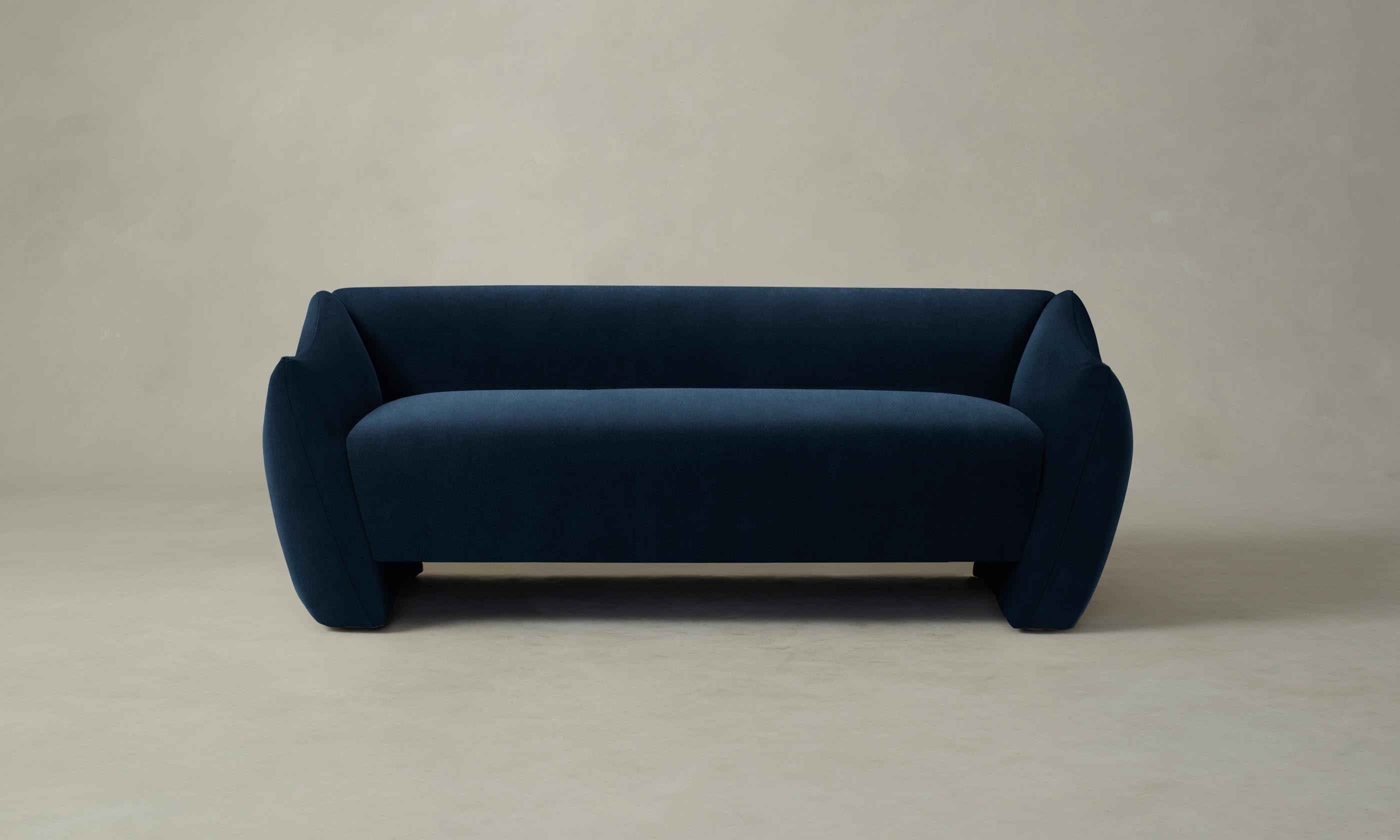 Luxury Bond Settee Sofa - Performance Velvet Upholstery in Sapphire Blue | Perfect for Living Room, Lounge & Home Theater Seating