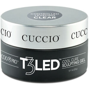 CUCCIO T3 LED/UV Controlled Levelling Gel - 1 oz Clear Nail Polish for Professional Salon & Home Manicure - Long-Lasting Shine & Easy Application
