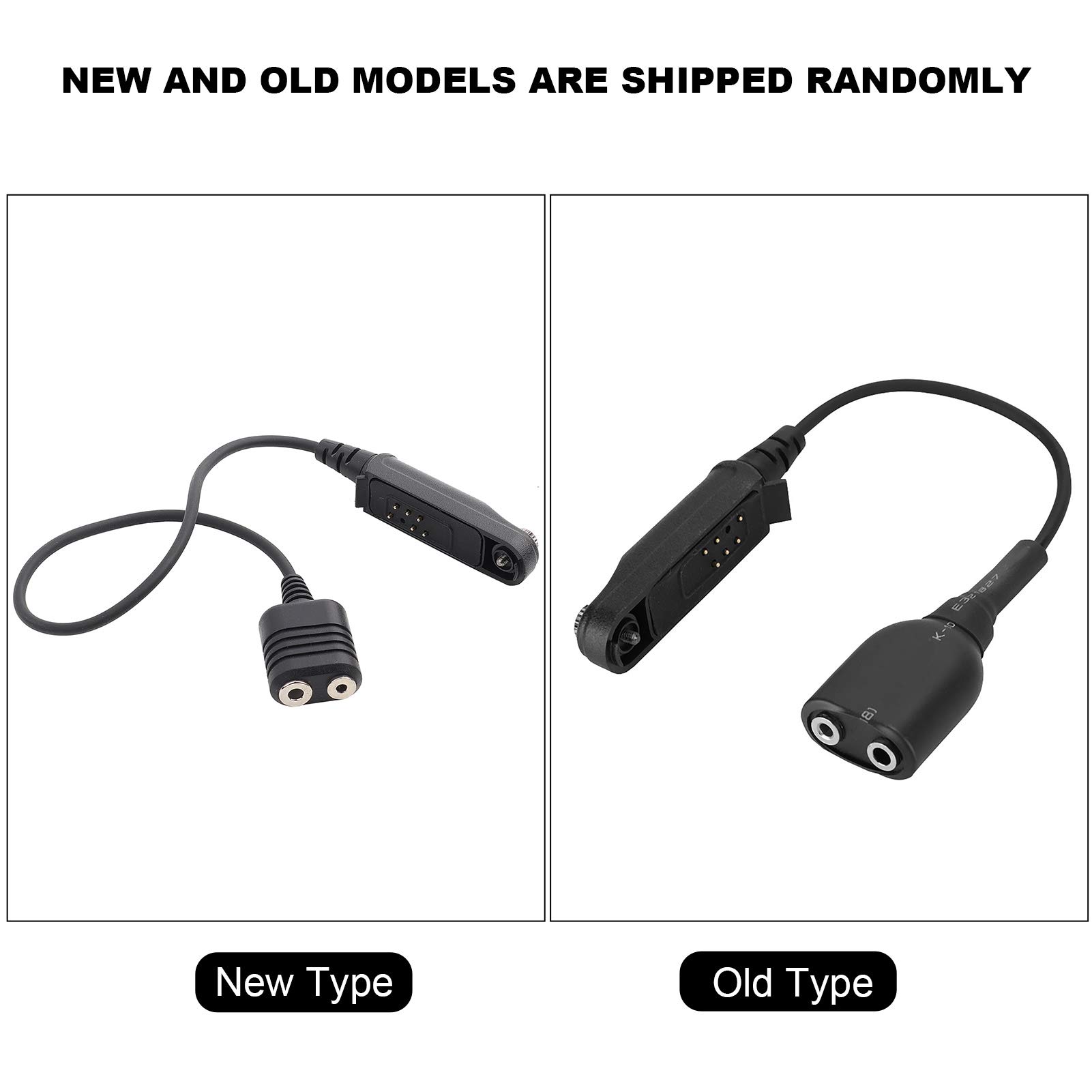 2-Pin Standard K Plug Audio Cable Adapter for Baofeng UV-5R, UV-82, Retevis RT5 & More - Walkie Talkie Headset Adapter for Communication, Outdoor Activities & Emergency Use