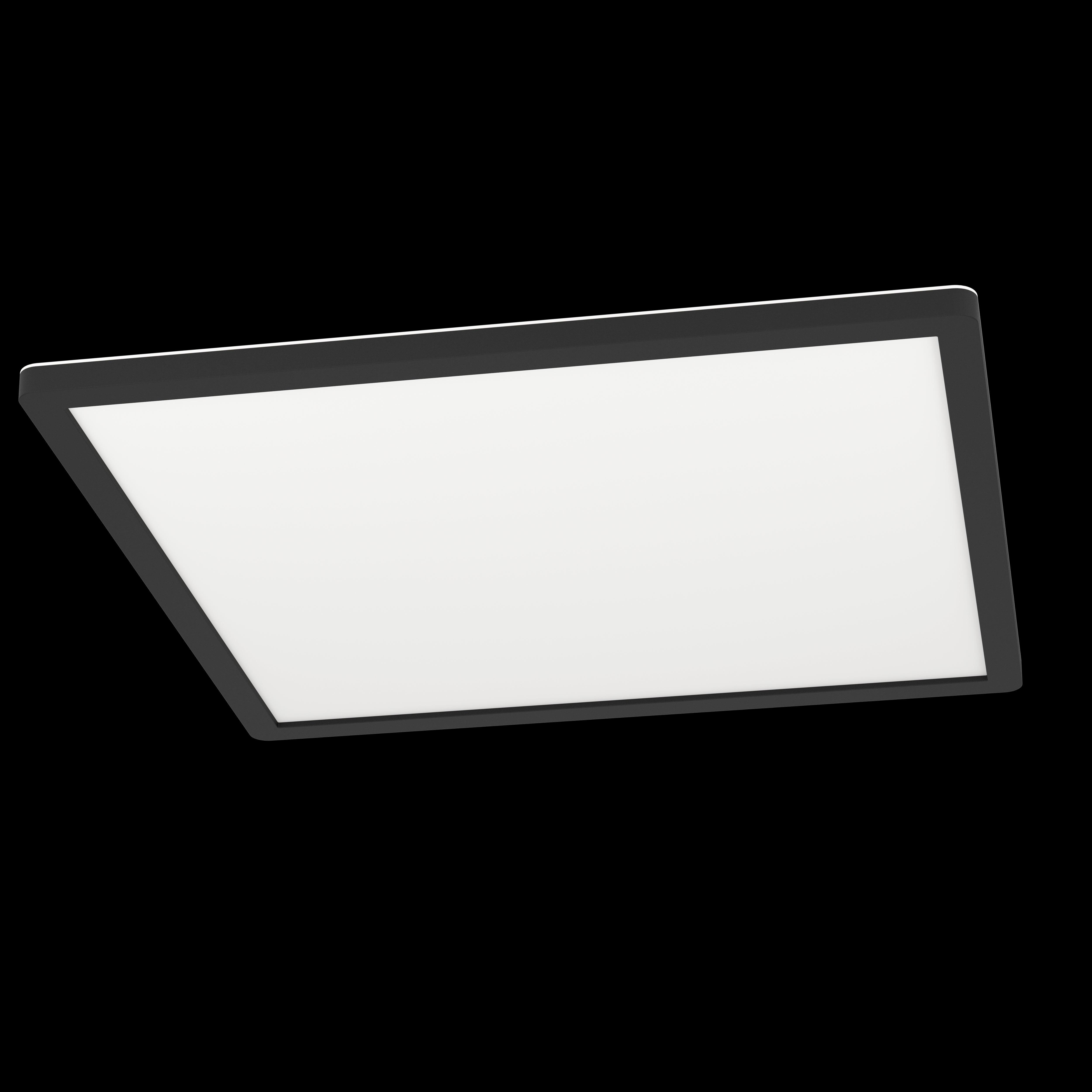 Eglo Connect Rovito Z Smart Black Square LED Ceiling Flush Mount Light 42cm - Modern Lighting for Living Room, Bedroom & Kitchen