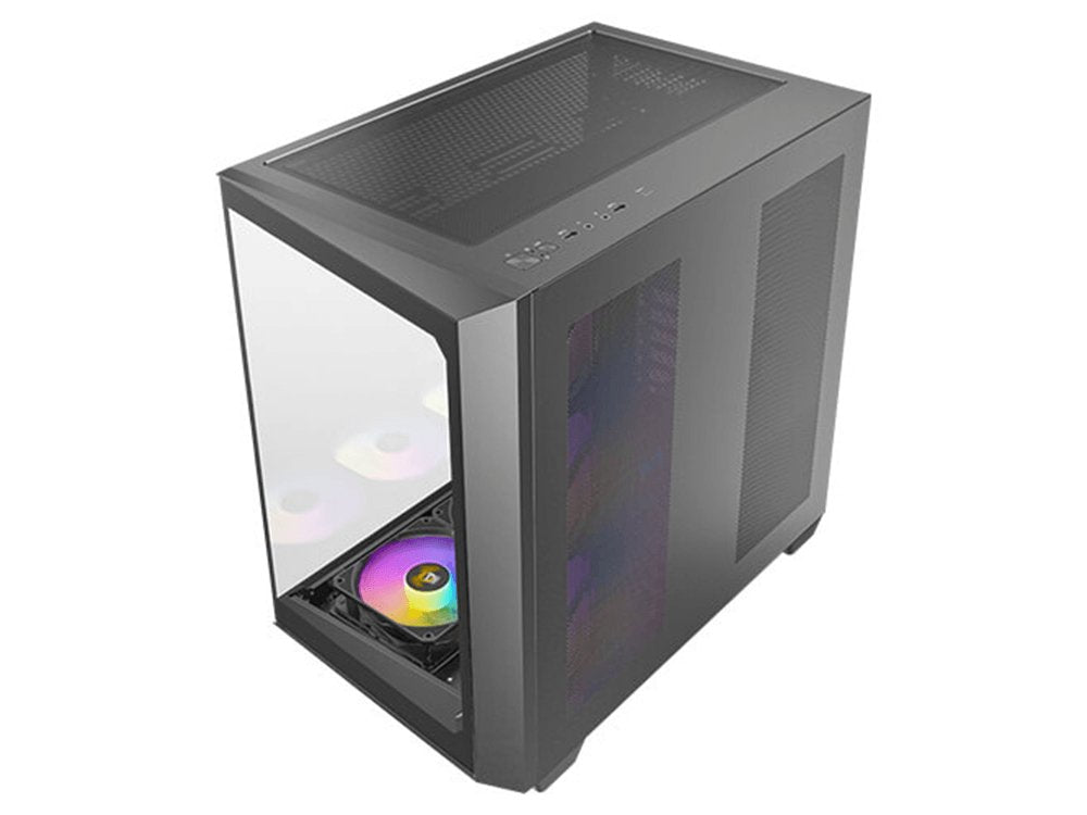 Antec C5 ARGB Tempered Glass Mid Tower PC Gaming Case - High Airflow Design with RGB Lighting for Custom Builds, Workstations & Home Offices