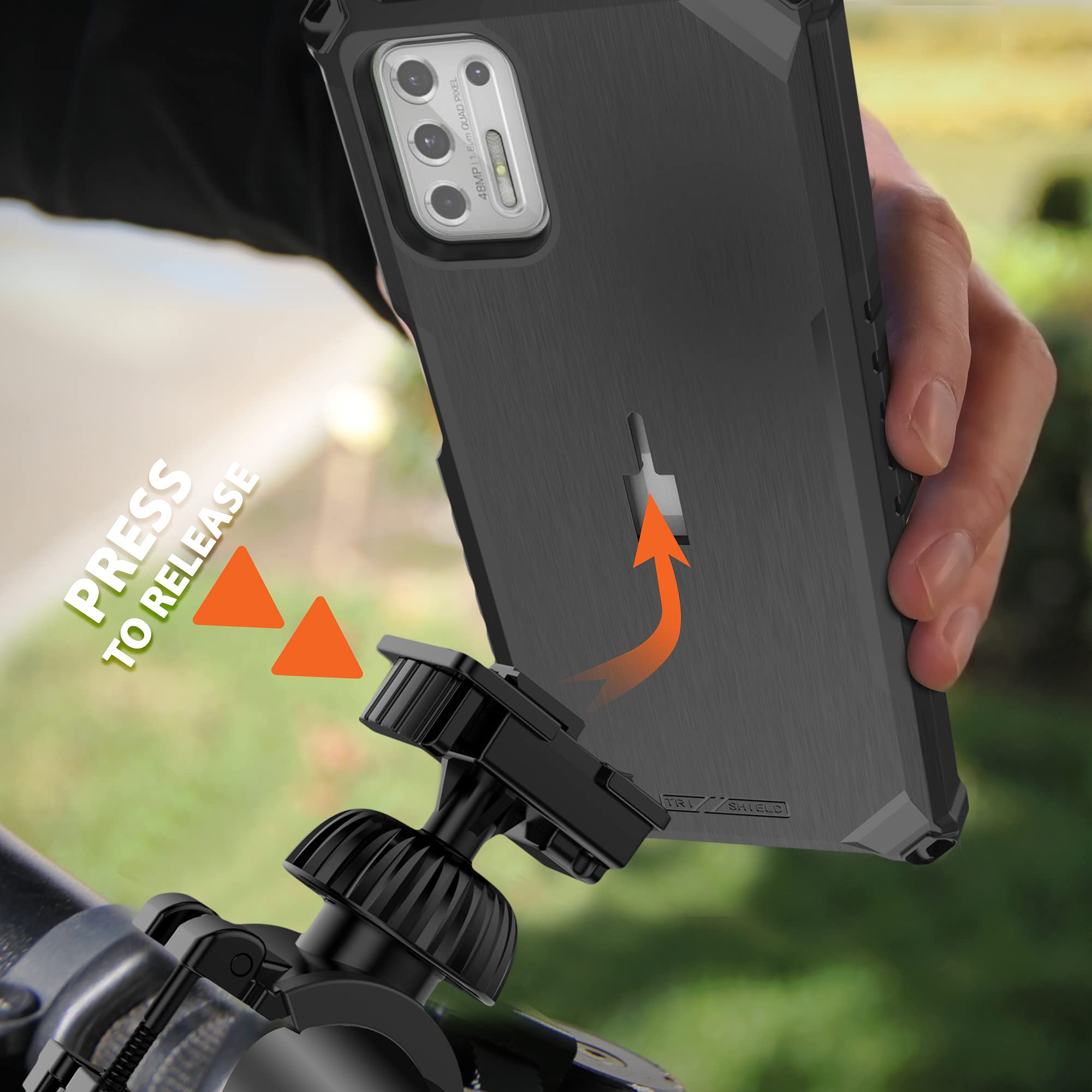 BEYOND CELL Bike Phone Mount V.2 - Compatible with Moto G Stylus 2021 (6.8