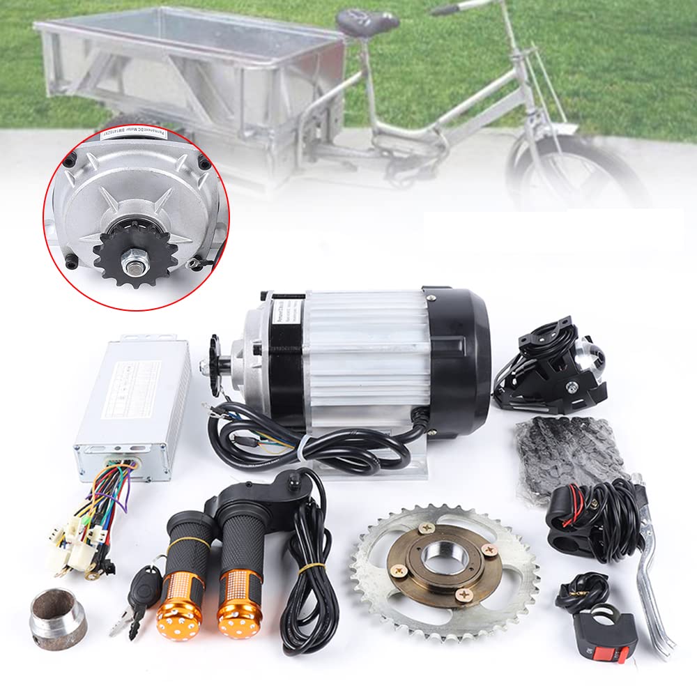 48V 500W Brushless DC Electric Motor Kit with Chain Wheel & Gear Reduction - Single-Phase Electric Tricycle Conversion for Rickshaw, Cargo & Utility Trikes - Perfect for Engine Upgrades & Eco-Friendly Transportation
