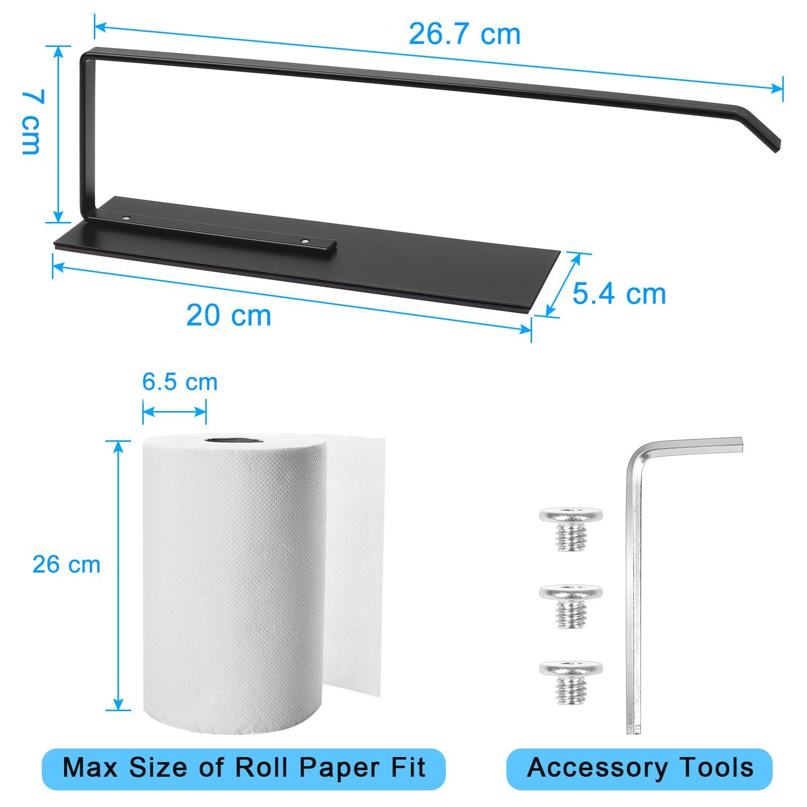 Magnetic Paper Towel Holder for Fridge & Wall - Strong Kitchen & Bathroom Organizer for Paper Towel Rolls & Toilet Paper - Perfect for RV, Pantry, Office & Home Storage Solutions