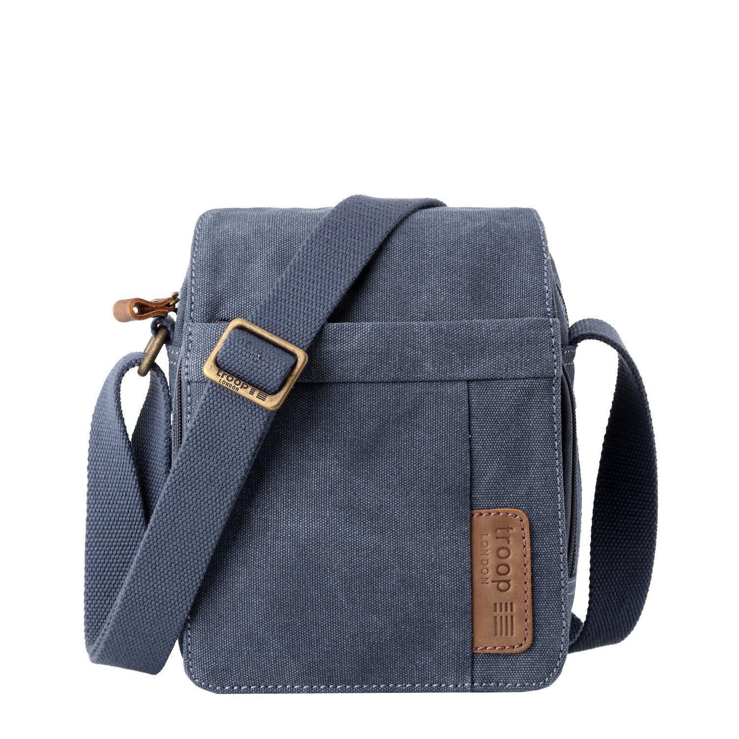 Troop London Classic Canvas Crossbody Bag for Men & Women - Stylish & Durable Messenger Bag for Travel, Work & Everyday Use