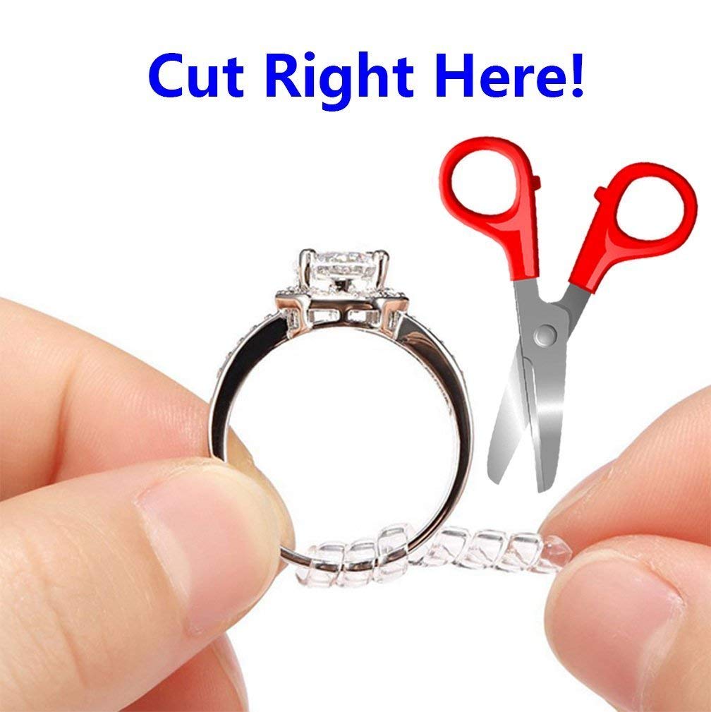 Invisible Ring Size Adjuster for Loose Rings - 12PCS Adjustable Ring Sizers Fit Any Jewelry - Perfect for Wedding Bands, Engagement Rings & Fashion Rings - Secure Comfort Fit for Daily Wear