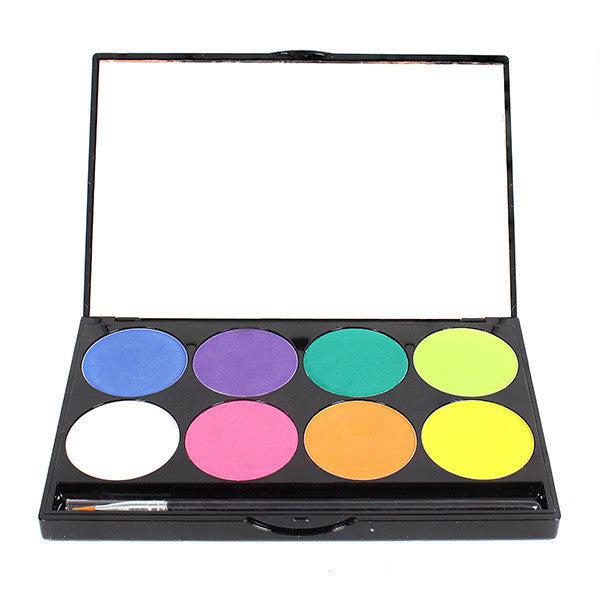 Mehron INtense Pro Pressed Powder Pigments Palette Fire (168 PAL F) - Professional Makeup Kit for Stage, Cosplay & Special Effects - High Pigment Long Lasting Pressed Powder for Face & Body