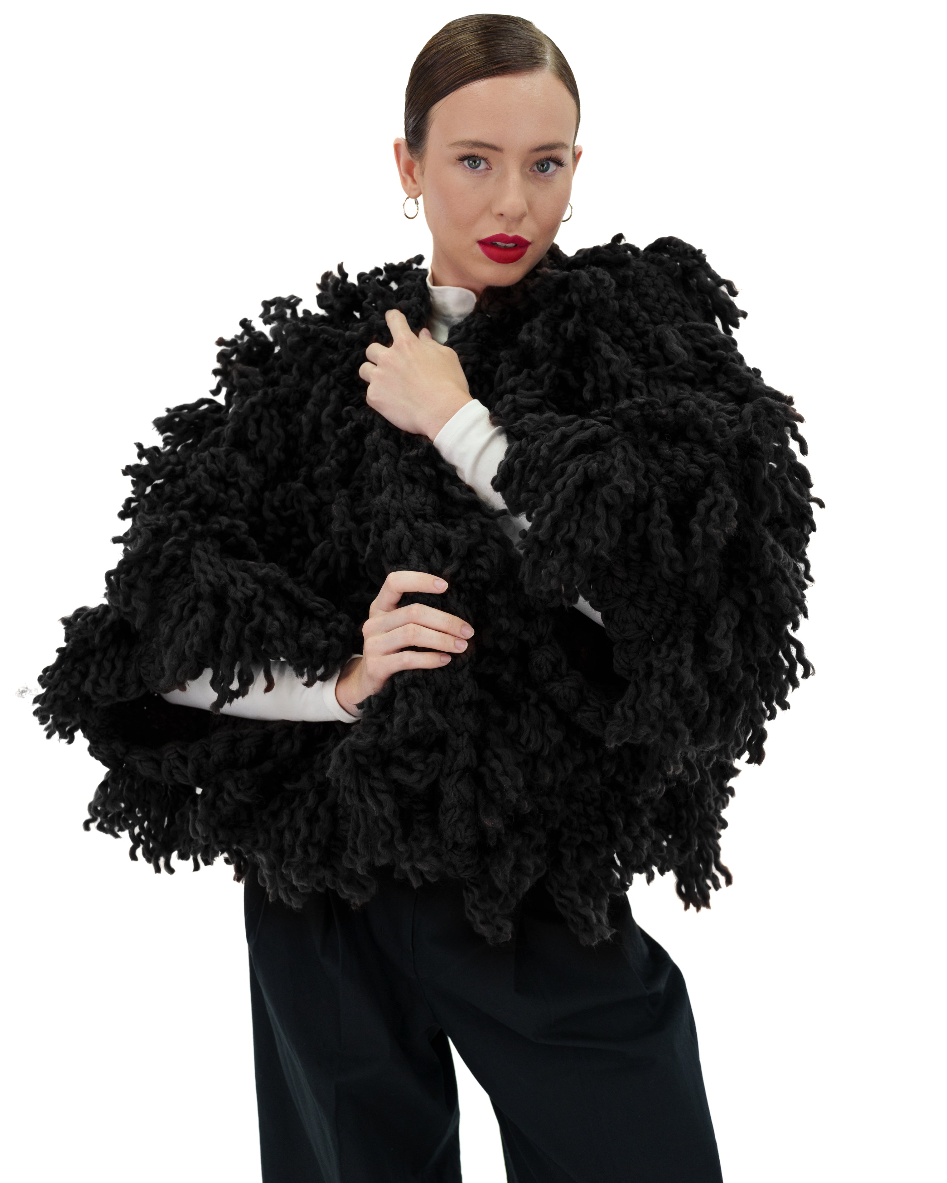 Women's Soft Fur-Like Cardigan - Cozy Winter Knit Sweater for Casual Wear, Office & Lounge
