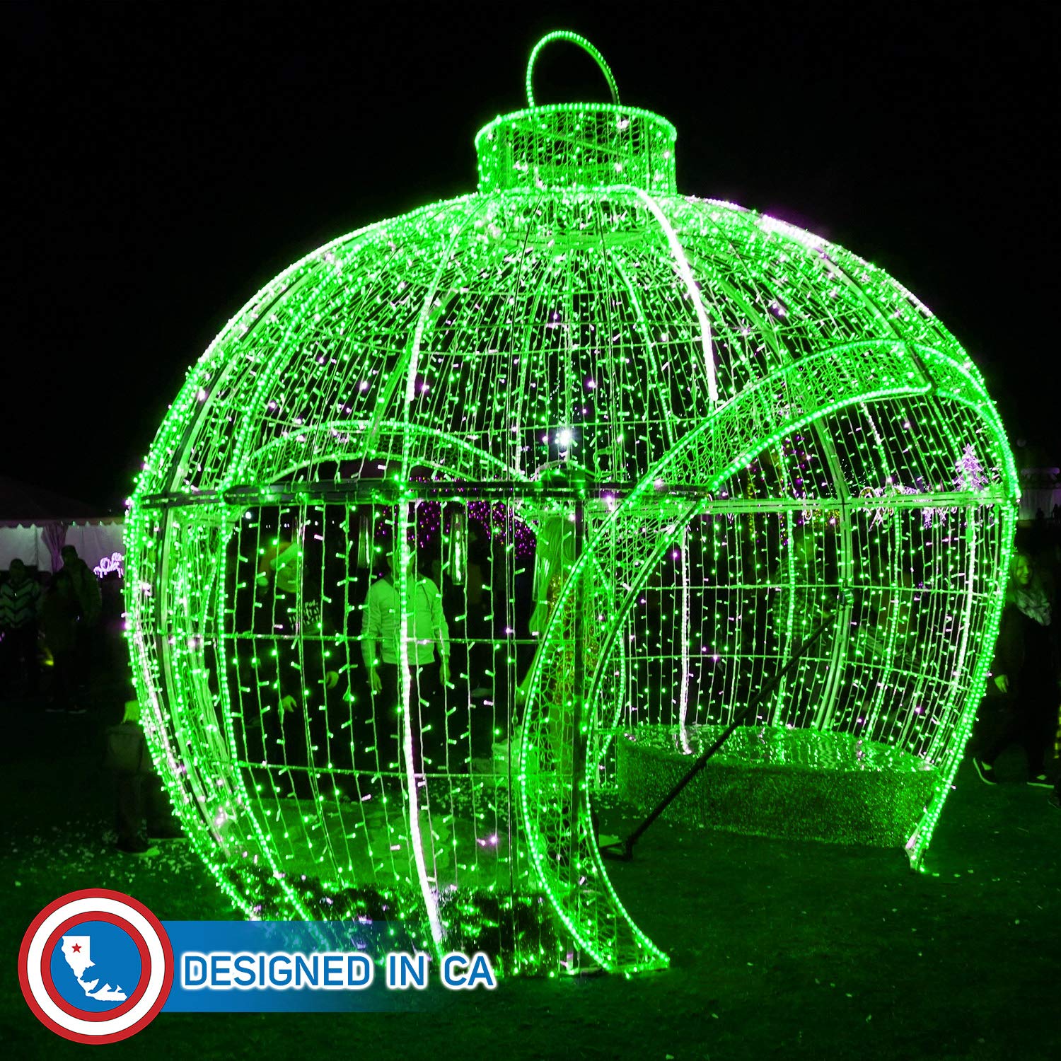 Russell Decor 200ft/60m LED Rope Lights - Waterproof Flexible String Tube Lights for Indoor & Outdoor Decor - Perfect for Saint Patrick's Day, Wedding, Backyard, Patio, Deck & Party Lighting (Green)