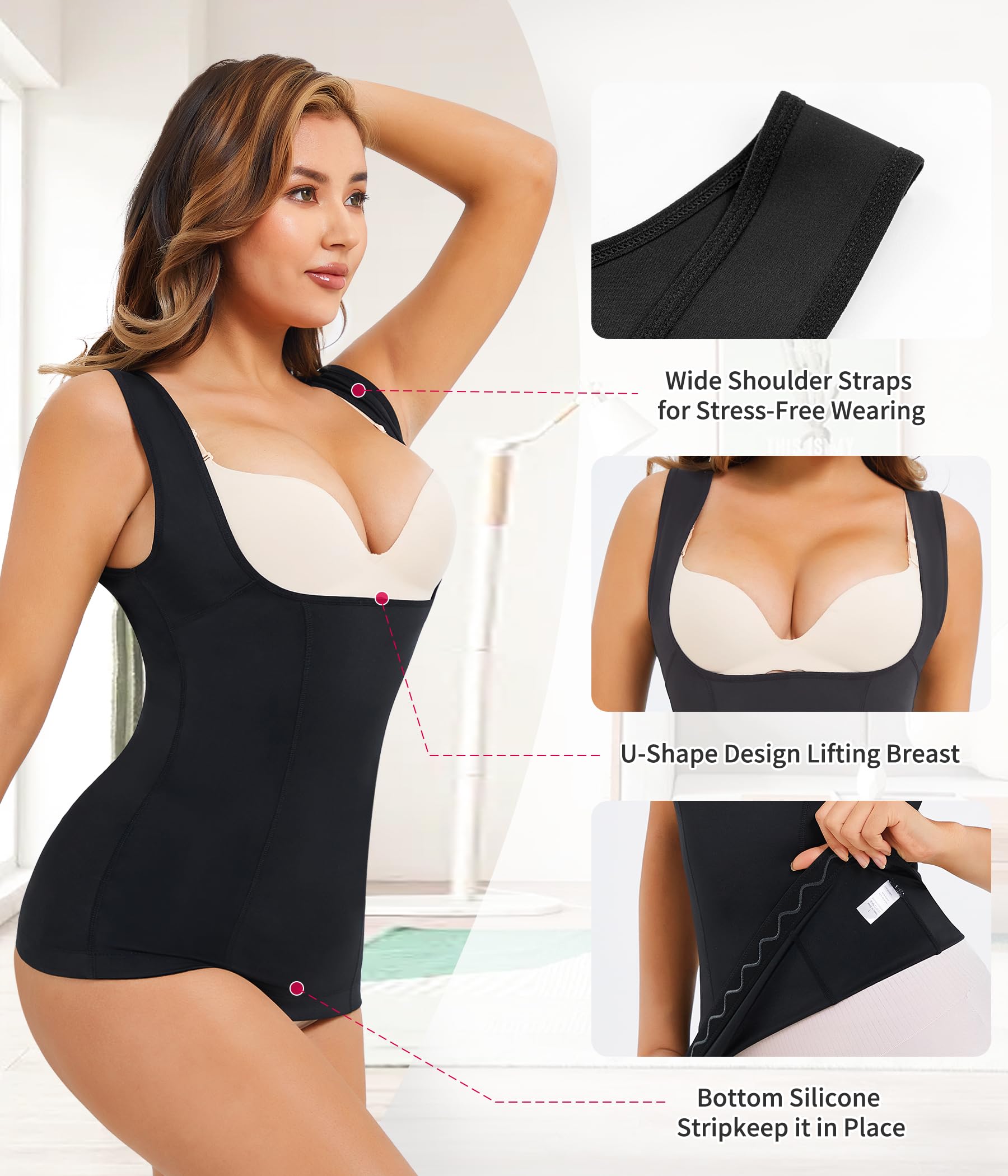 Gotoly Women's Waist Cincher - Tummy Control Shapewear for Women, Slimming Compression Vest, Invisible Body Shaper for Smooth Silhouette | Perfect for Dresses, Workouts & Everyday Wear