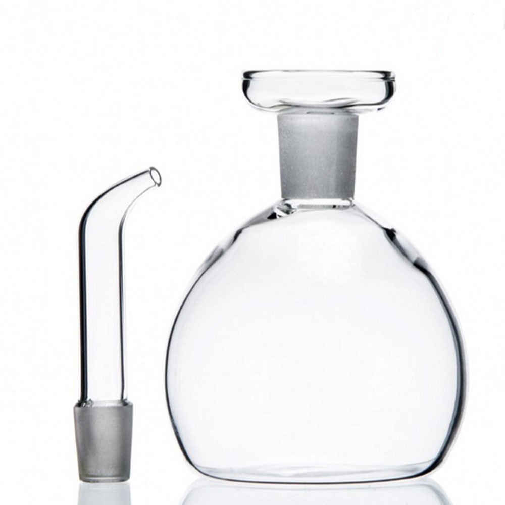 ELETON 8 oz Glass Oil and Vinegar Bottle Set - Round Pot Shape Olive Oil Dispenser with Drip-Free Spout - Perfect for Kitchen, Dining Table & Salad Dressing