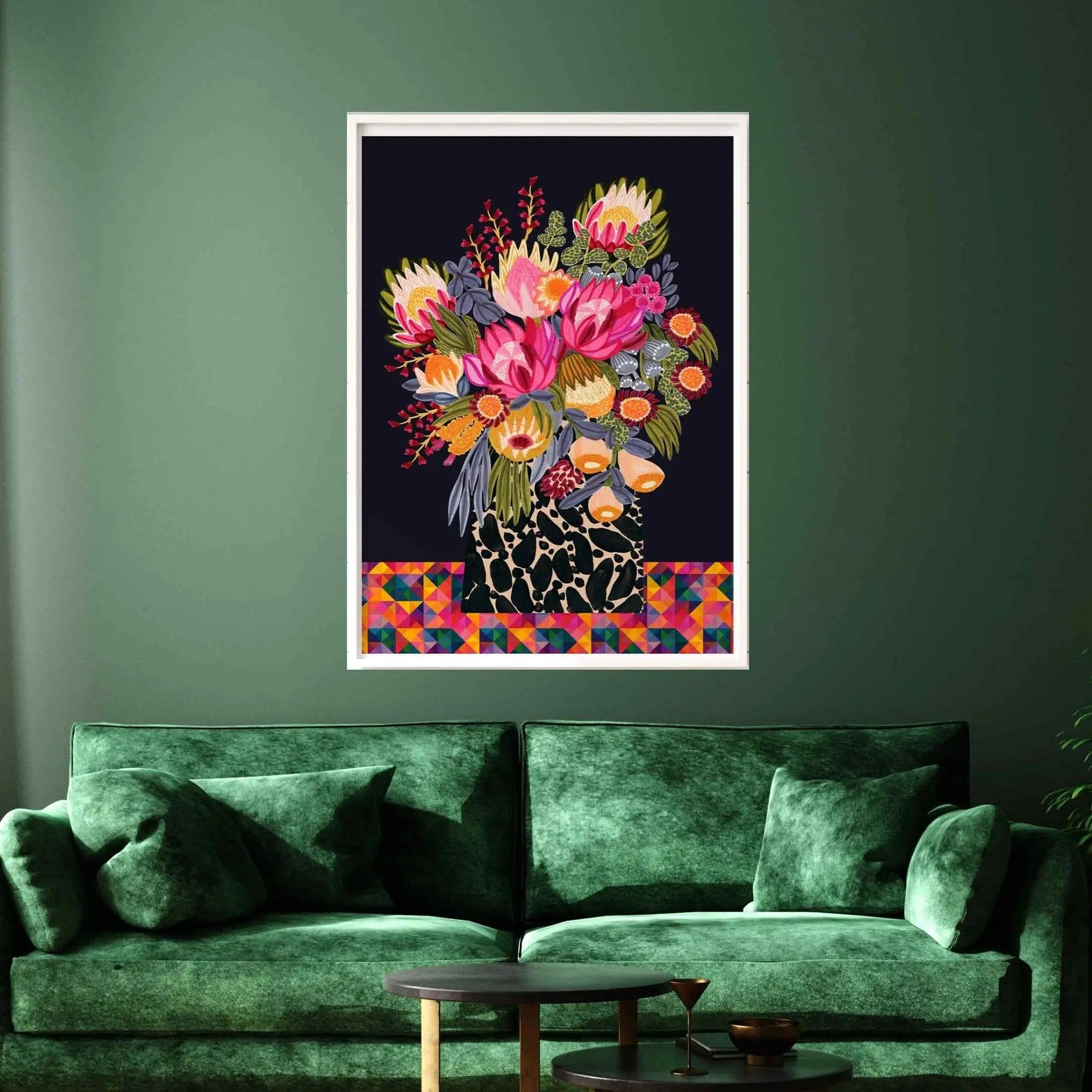 Australian Botanical Bouquet Wall Art Print - Floral Home Decor for Living Room, Bedroom & Office