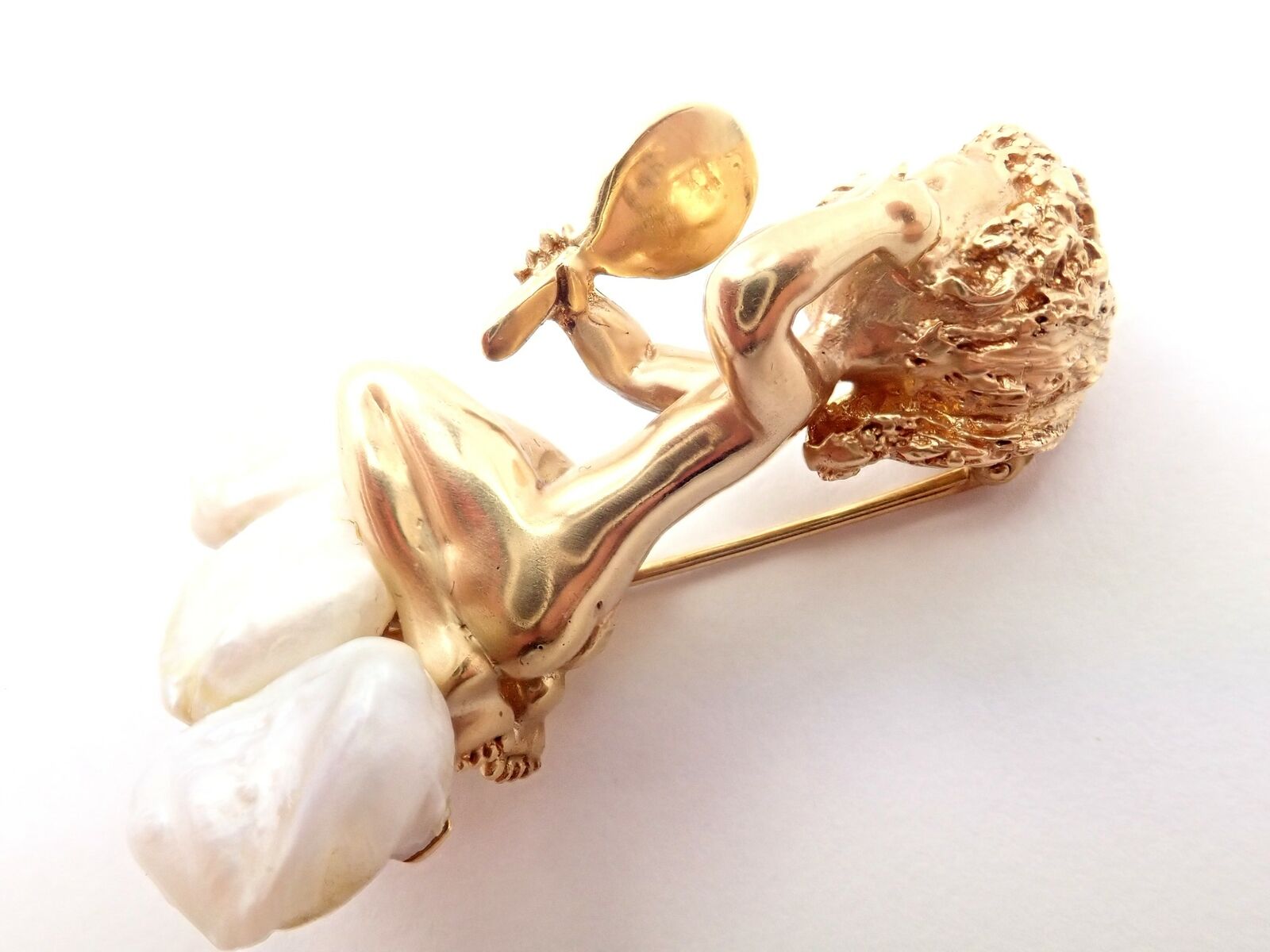 Vintage 14k Yellow Gold Sapphire Pearl 
