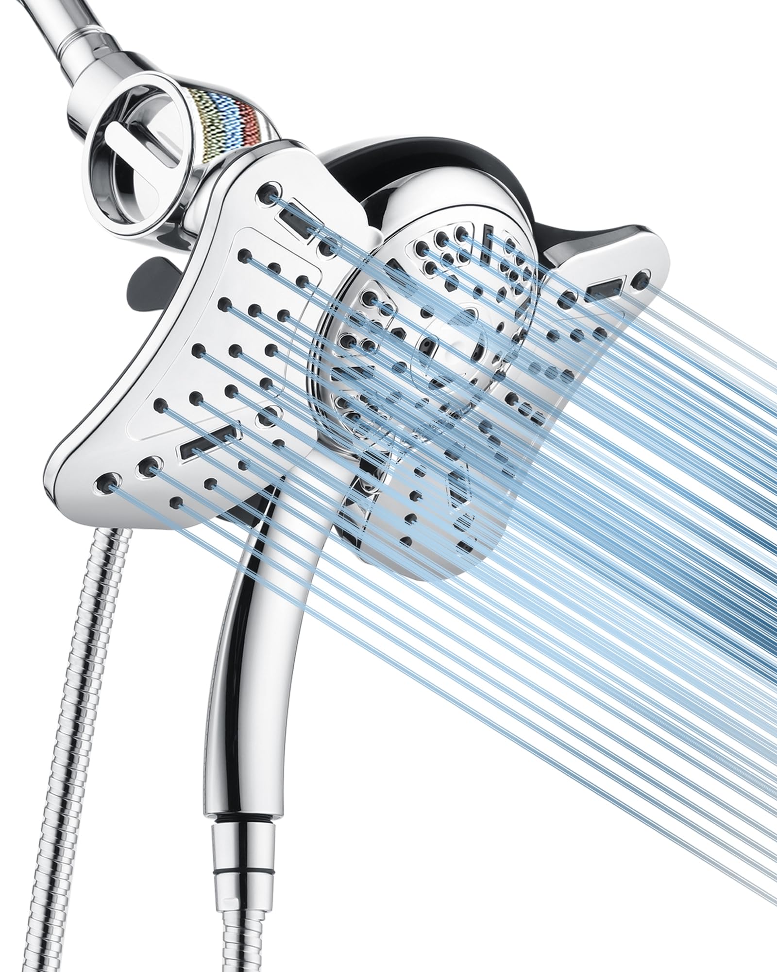 GRICH 2-in-1 Filtered Shower Head with Handheld Spray - 2.5GPM Rainfall Shower Combo with 60 Inch Hose - Perfect for Bathroom Renovation & Spa-Like Experience at Home