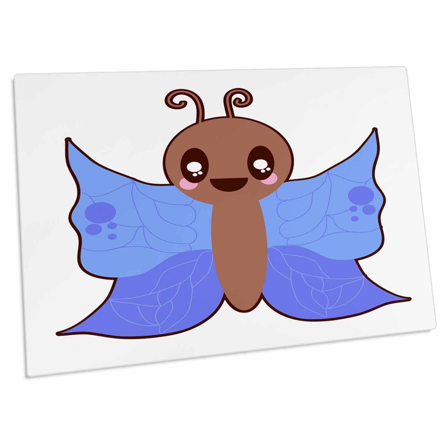 3D Rose Cute Kawaii Butterfly Cartoon Desk Pad Place Mats Set of 4 - Non-Slip Table Protector for Dining, Office, or Kids Room Decor (dpd-239434-1) - Perfect for Home, Kitchen, Party, and Gift Giving