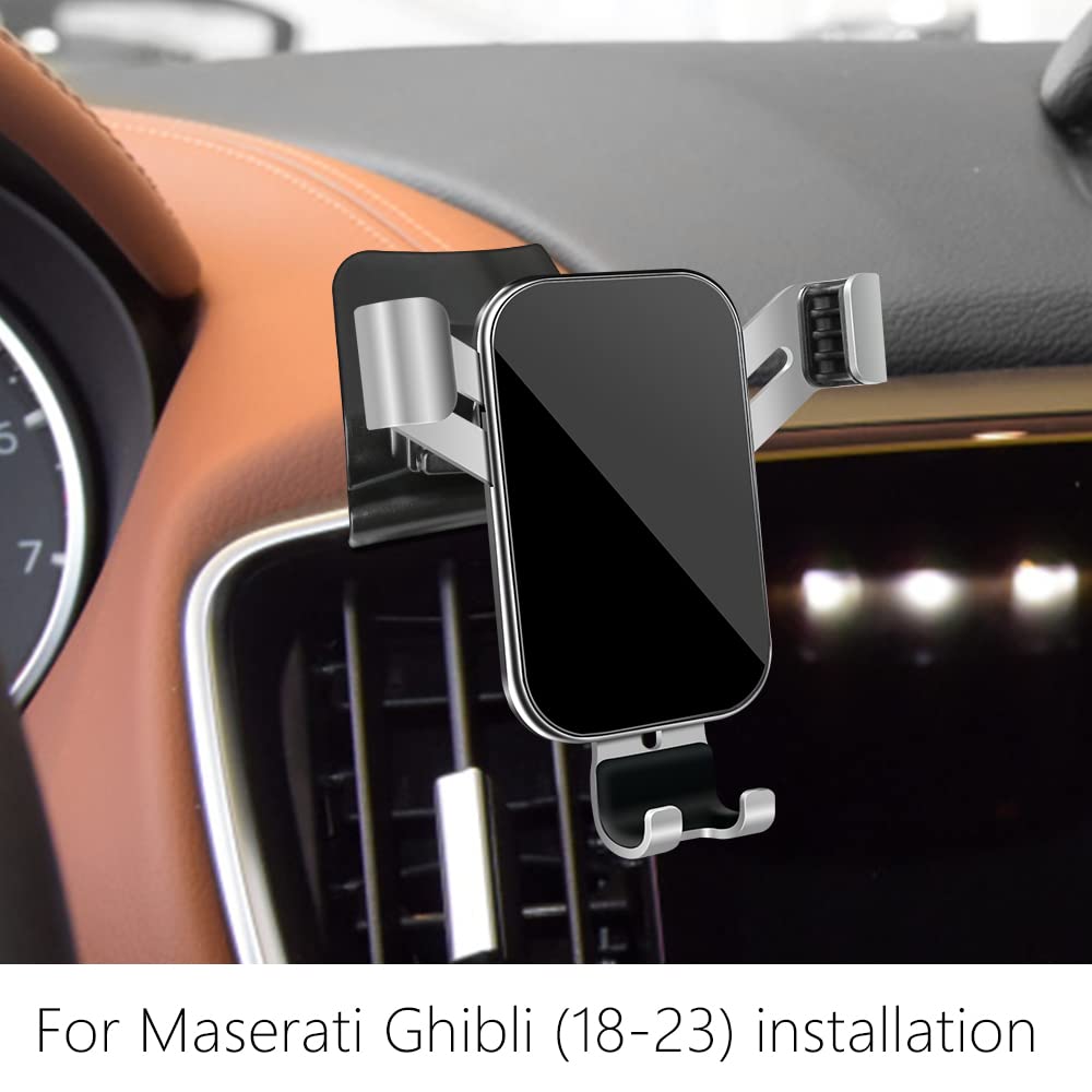 Premium Car Phone Holder Mount for Maserati Ghibli 2018-2023 - Universal Auto Interior Accessories, Air Vent Stand with Charging & Navigation - Perfect for Commuting, Road Trips & GPS Navigation